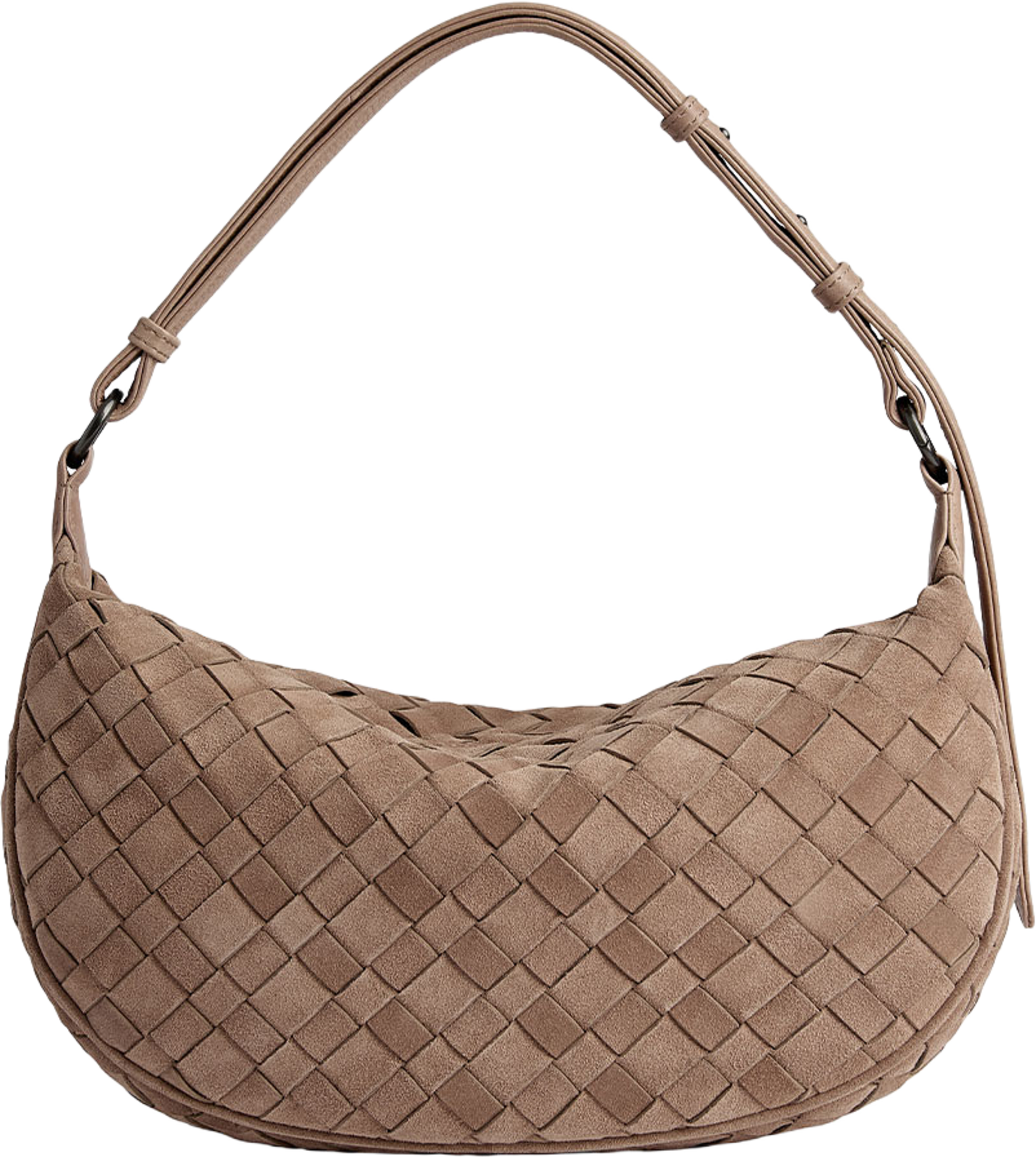 Muse Bag Suede Weave, från Markberg, i färgen Mocha Mousse. Klicka för att öppna bilden i stort format