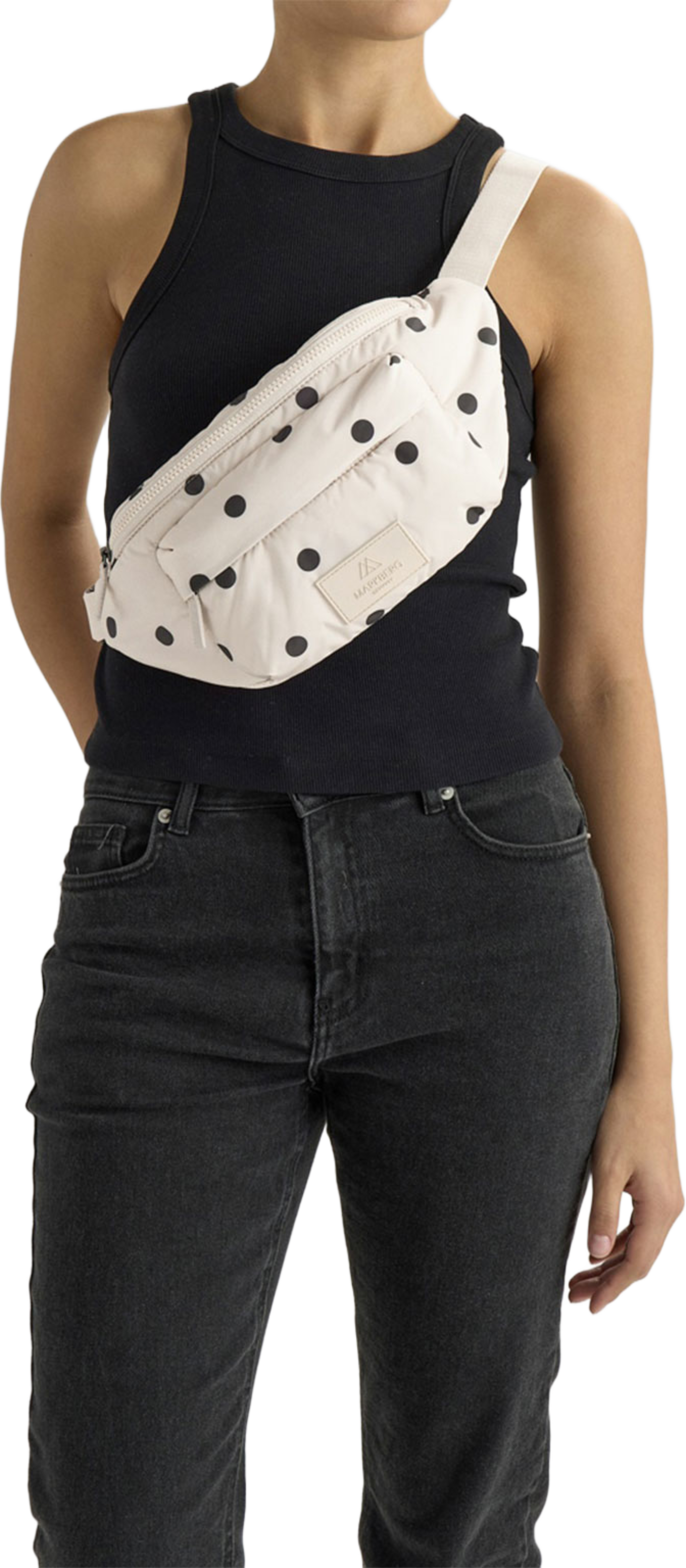 Fame Bum Bag Recycled, från Markberg, i färgen Polka Dot, Creme. Klicka för att öppna bilden i stort format