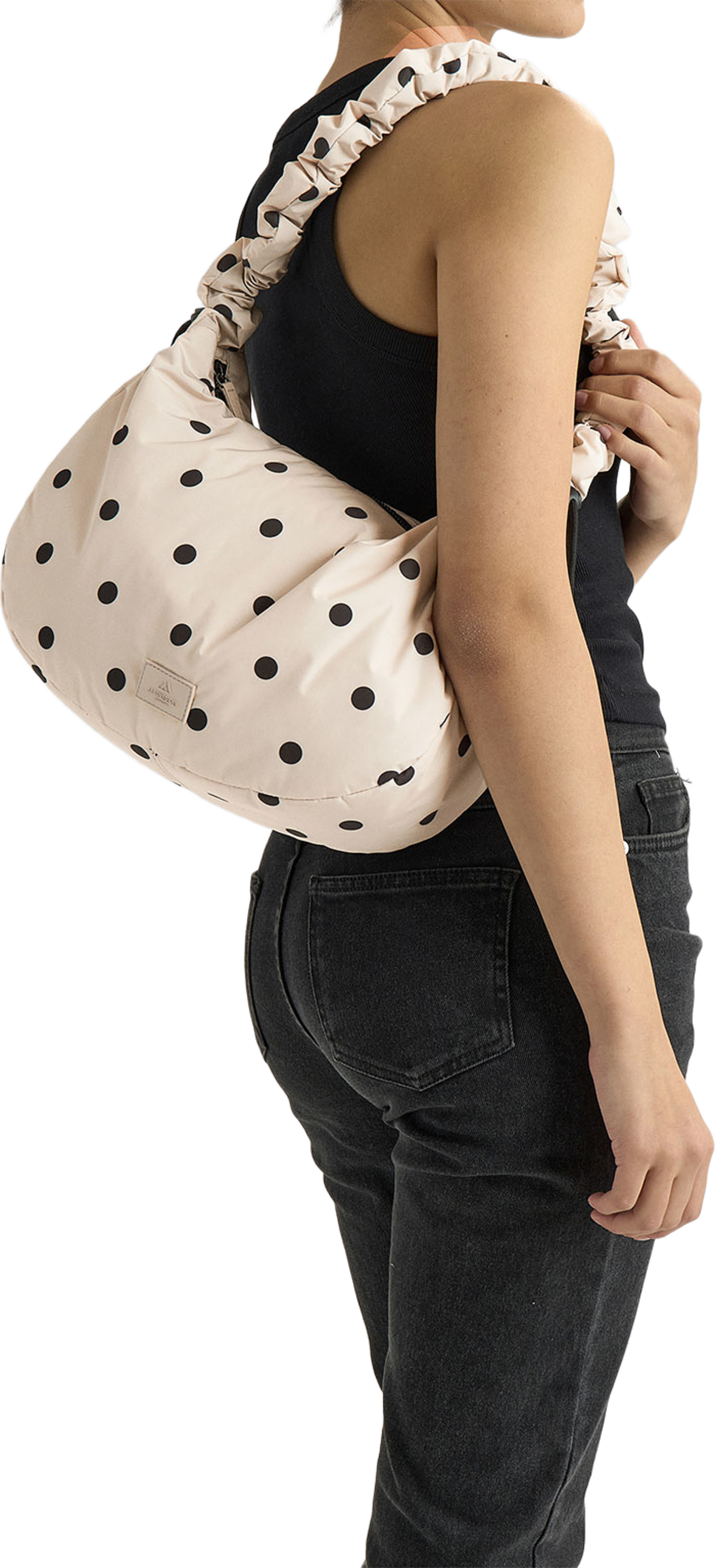 Ground Bag Recycled, från Markberg, i färgen Polka Dot, Creme. Klicka för att öppna bilden i stort format