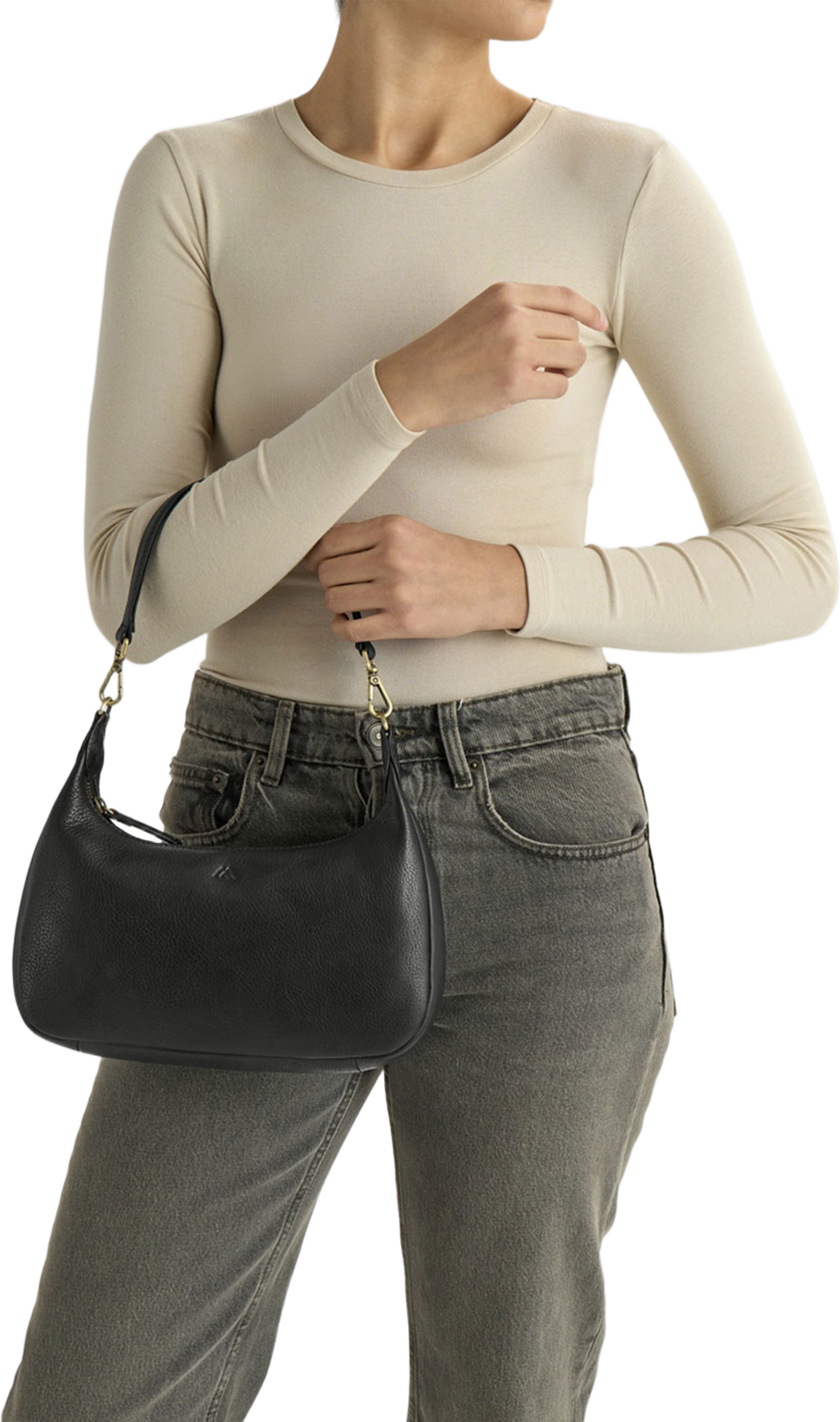 Hayden Crossbody Bag Soft Vintage, från Markberg, i färgen Black W/Br. Gold. Klicka för att öppna bilden i stort format