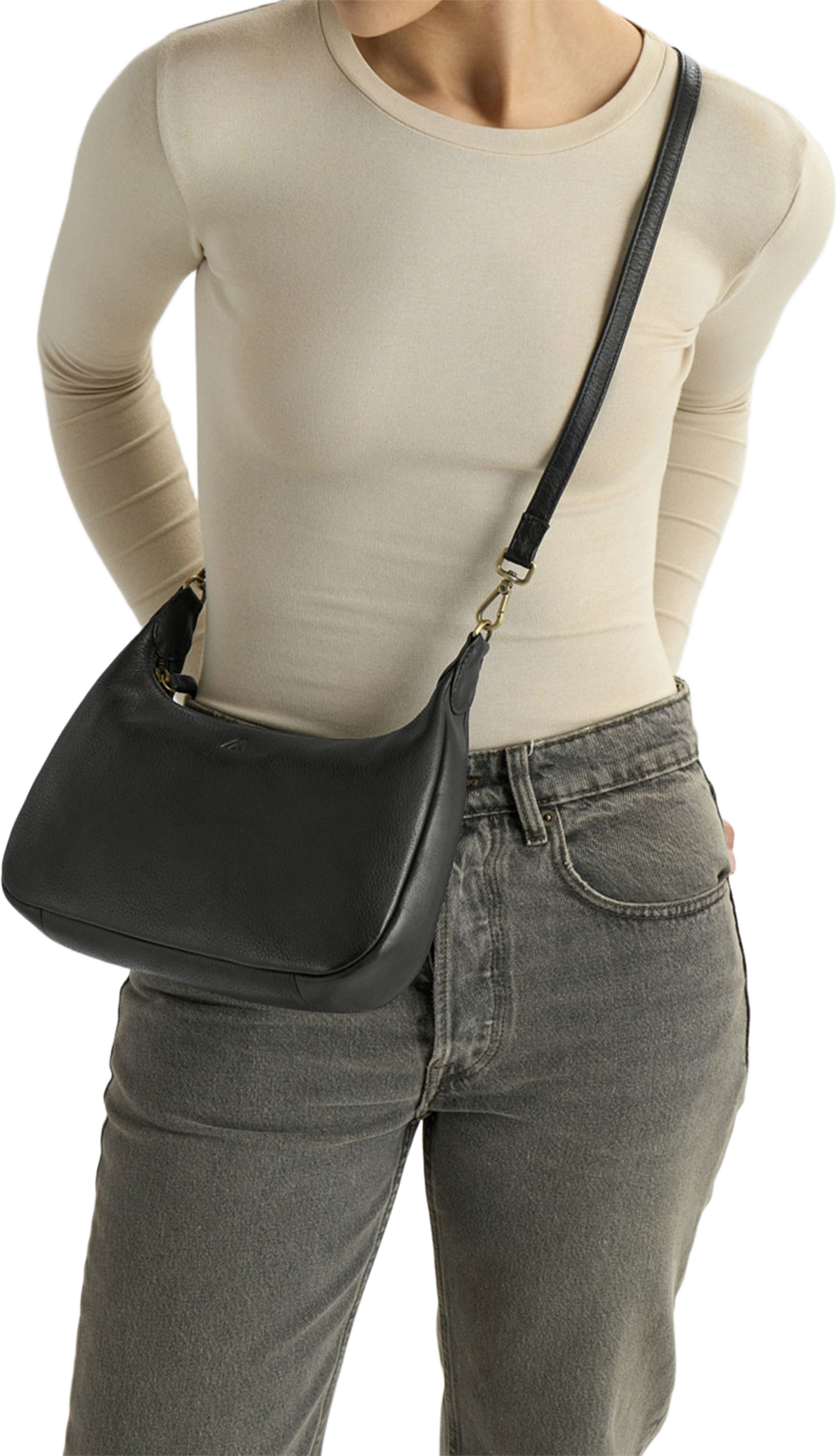 Hayden Crossbody Bag Soft Vintage, från Markberg, i färgen Black W/Br. Gold. Klicka för att öppna bilden i stort format