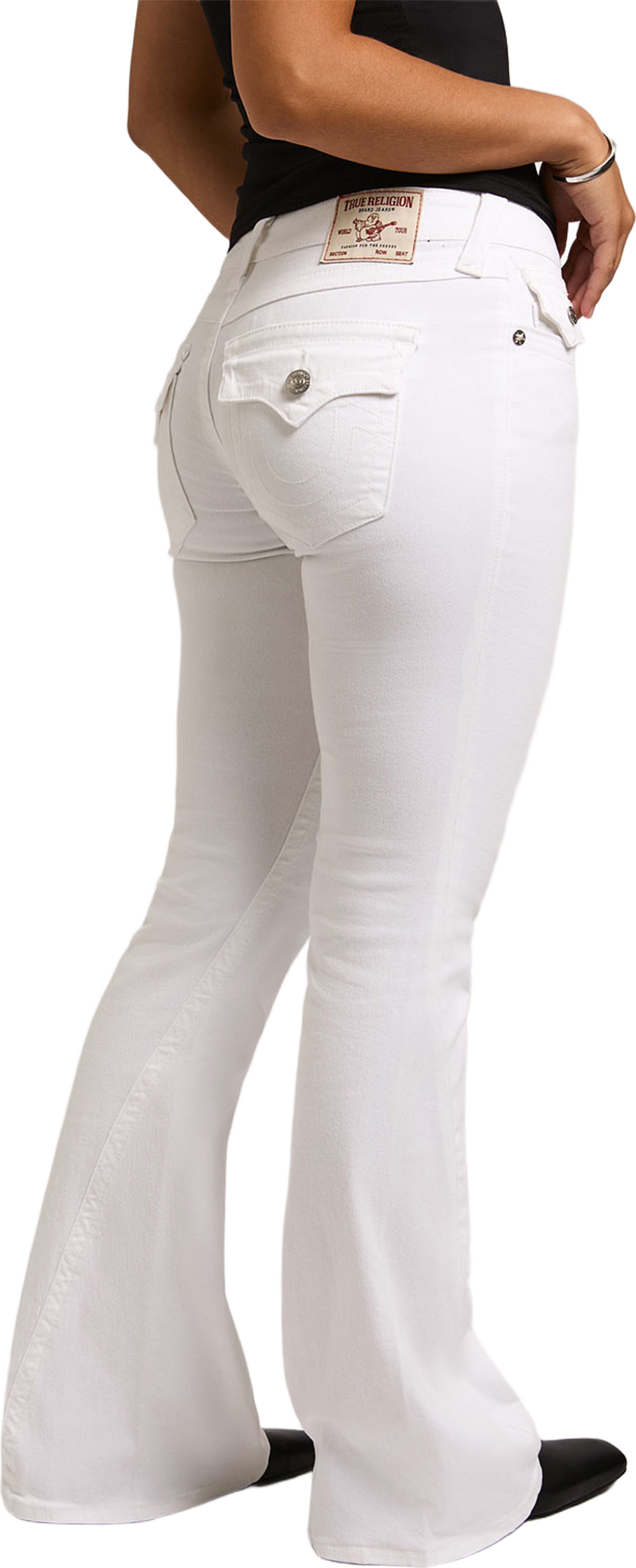 JOEY LR FLARE FLAP_, från True Religion, i färgen Brilliant White. Klicka för att öppna bilden i stort format