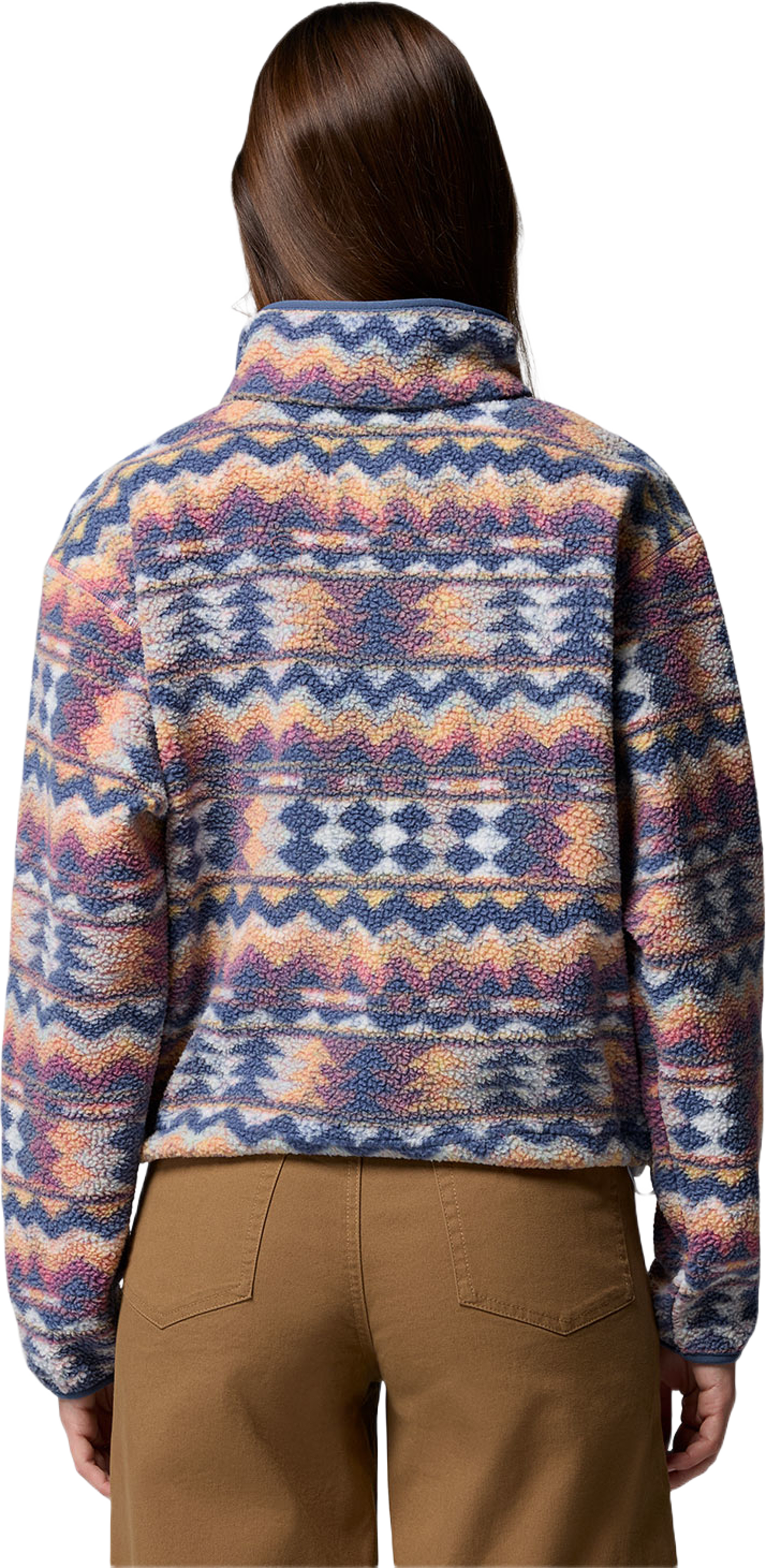 Columbia Sportswear Fleece Helvetia™ II Printed Cropped Half Snap, från Columbia, i färgen Sea Salt Retro. Klicka för att öppna bilden i stort format