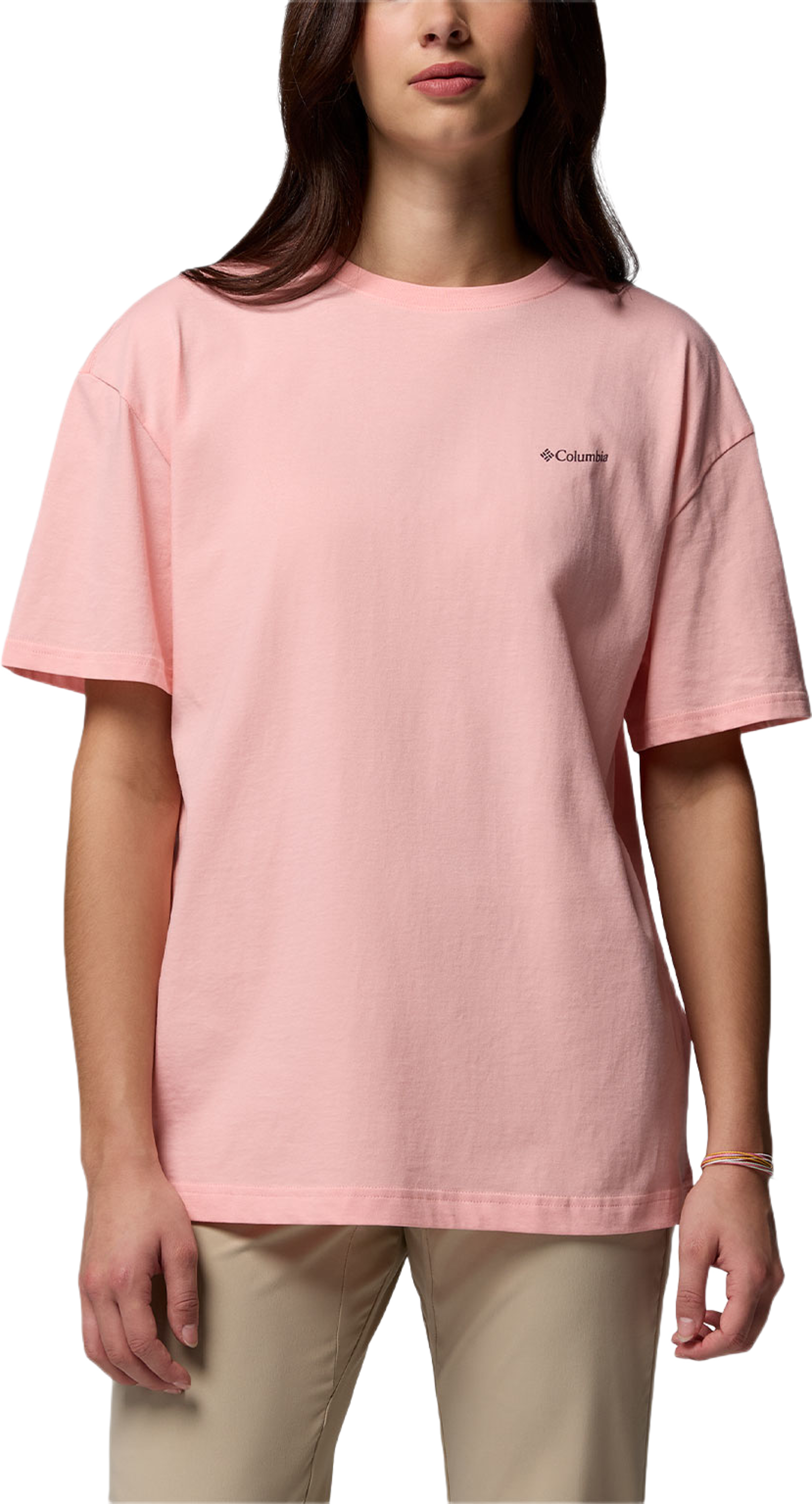 Columbia Graphic T's Rolling Bend™ Graphic Oversized Tee, från Columbia, i färgen Pink Sand Bubb. Klicka för att öppna bilden i stort format