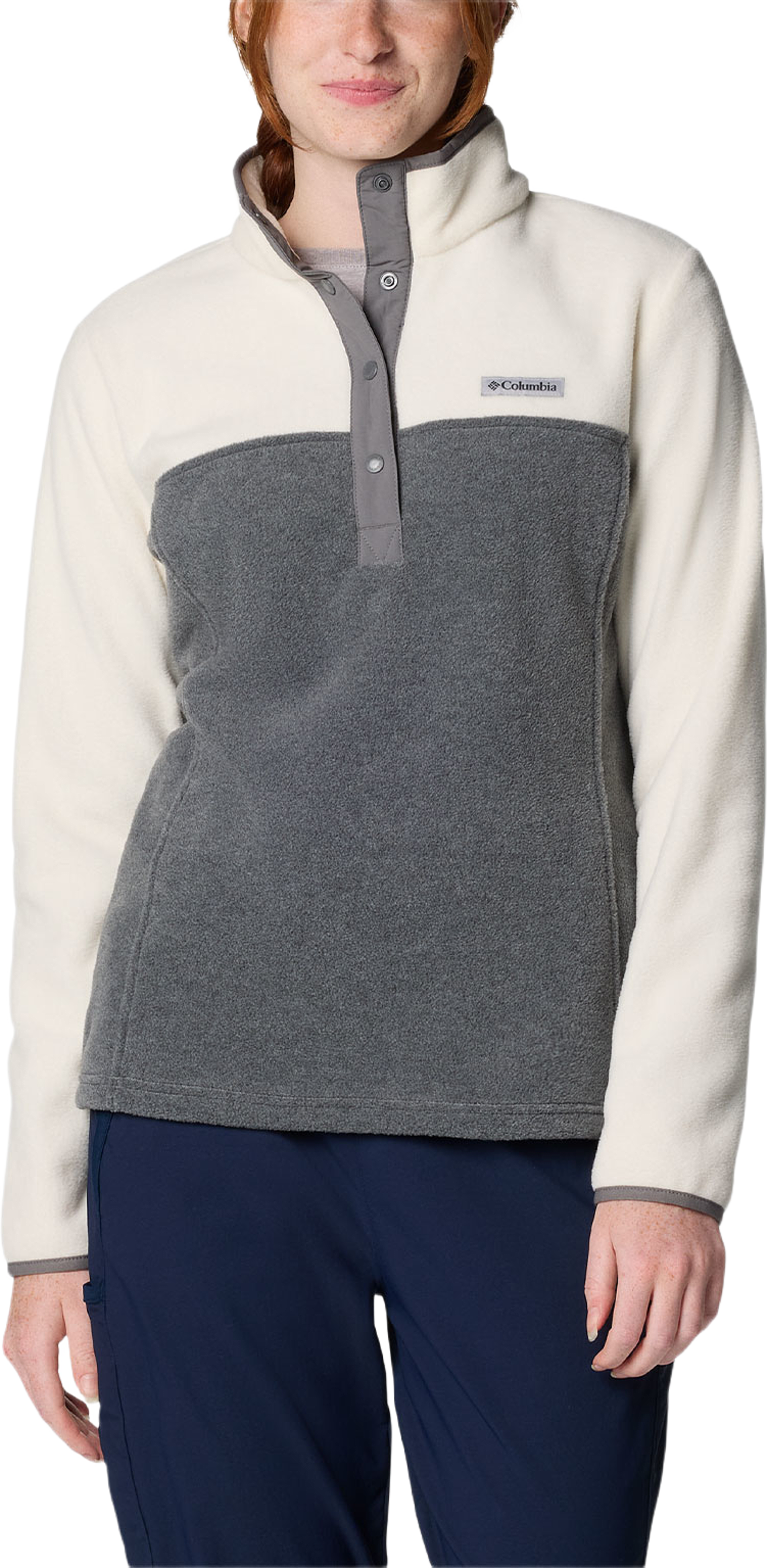 Columbia Outer Layer Polyfleece Benton Springs™ 1/2 Snap Pull Over II, från Columbia, i färgen City Grey Heath. Klicka för att öppna bilden i stort format