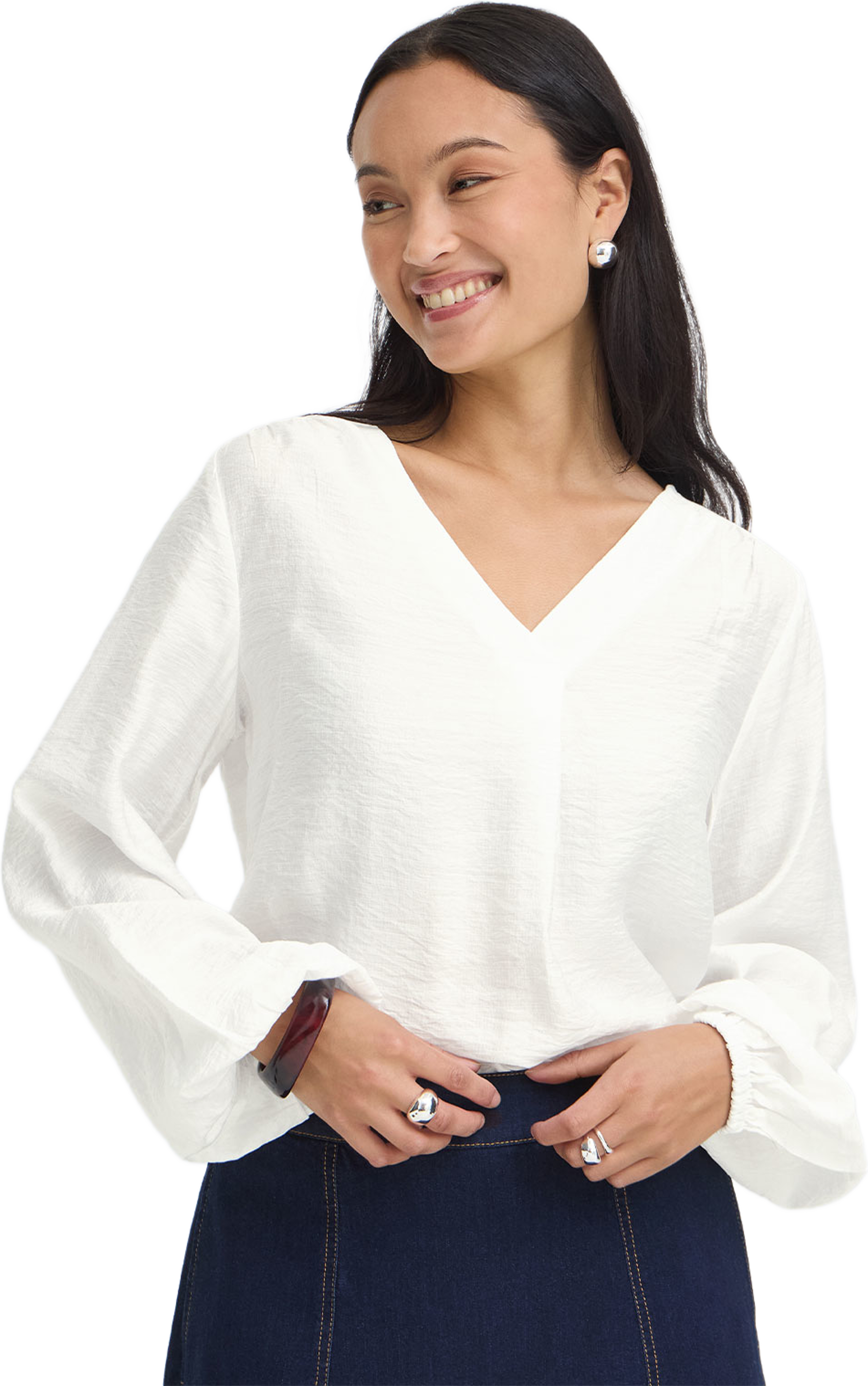 Frariana Blouse, från Fransa, i färgen Whisper White. Klicka för att öppna bilden i stort format