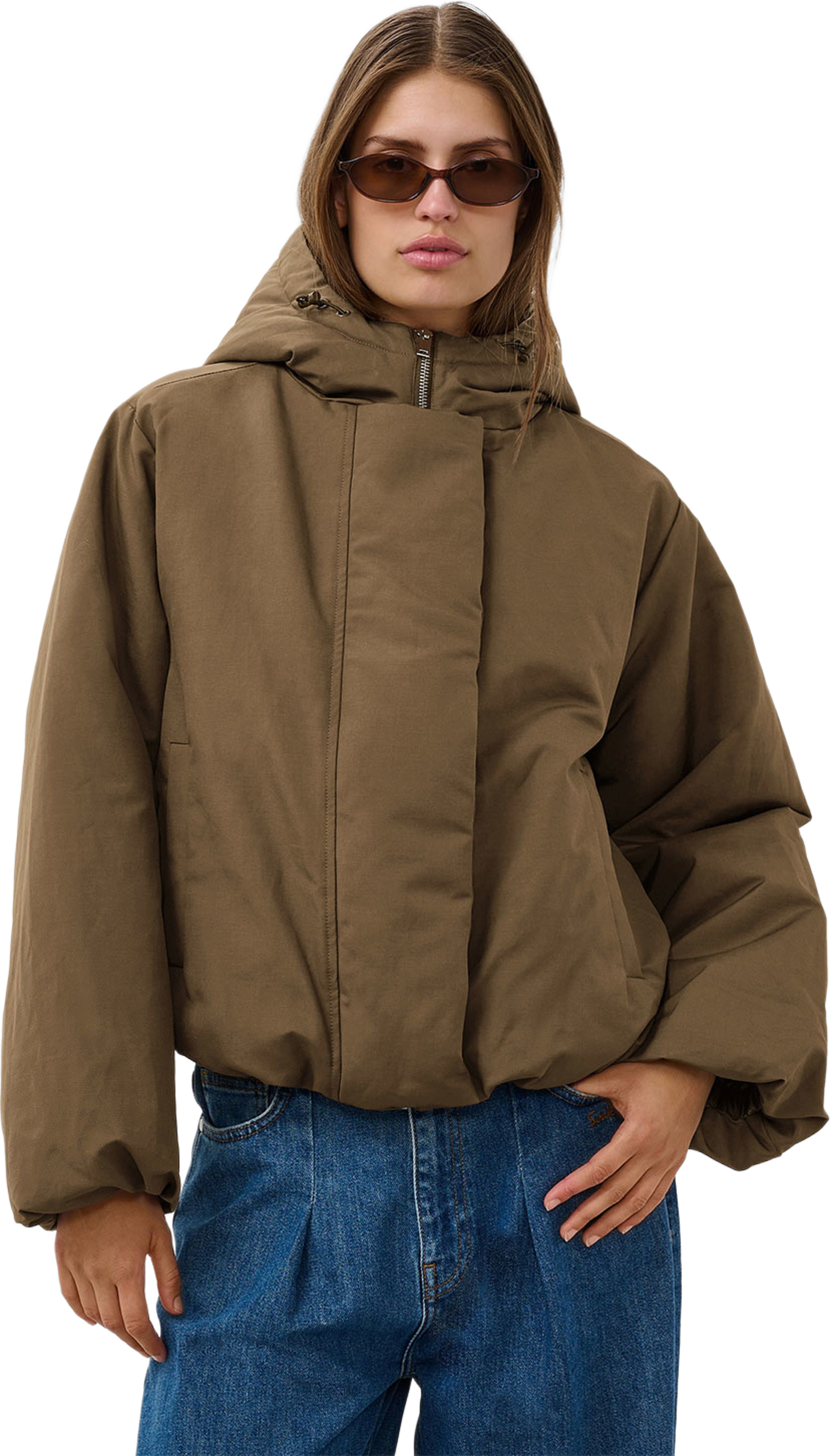 SLAlicie Hooded Jacket, från Soaked In Luxury, i färgen Beech. Klicka för att öppna bilden i stort format