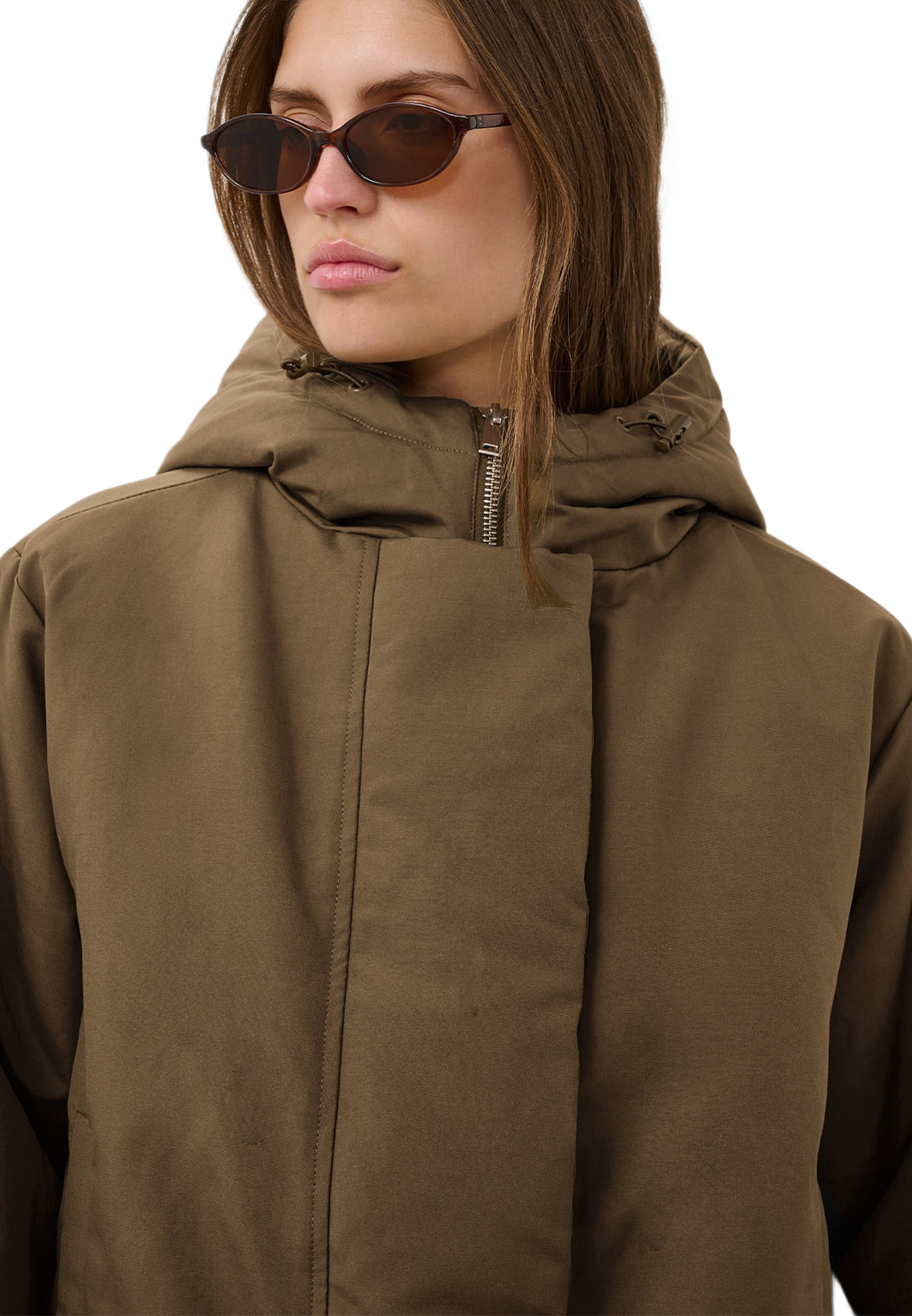 SLAlicie Hooded Jacket, från Soaked In Luxury, i färgen Beech. Klicka för att öppna bilden i stort format