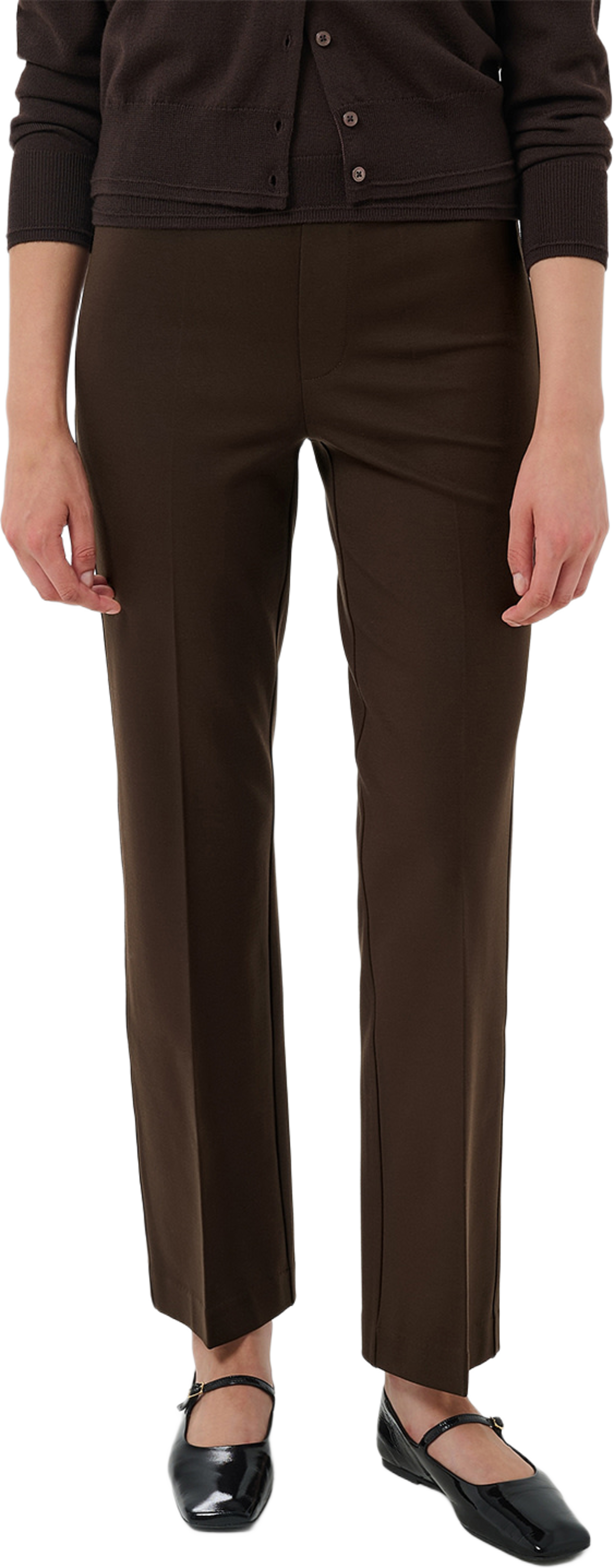 PontaPW Straight jersey pants, från Part Two, i färgen Mole'. Klicka för att öppna bilden i stort format