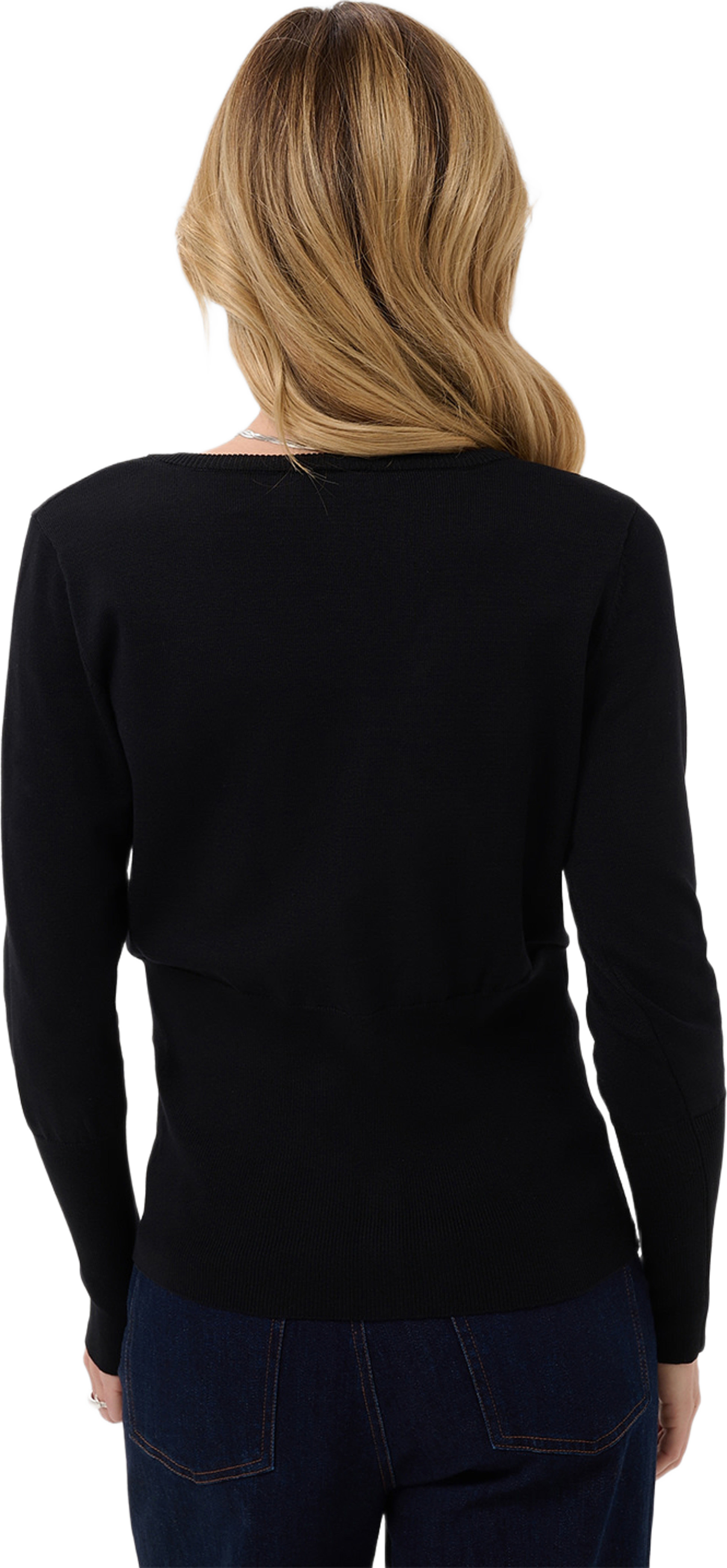 MilaSZ Slim Cardigan, från Saint Tropez, i färgen Black. Klicka för att öppna bilden i stort format