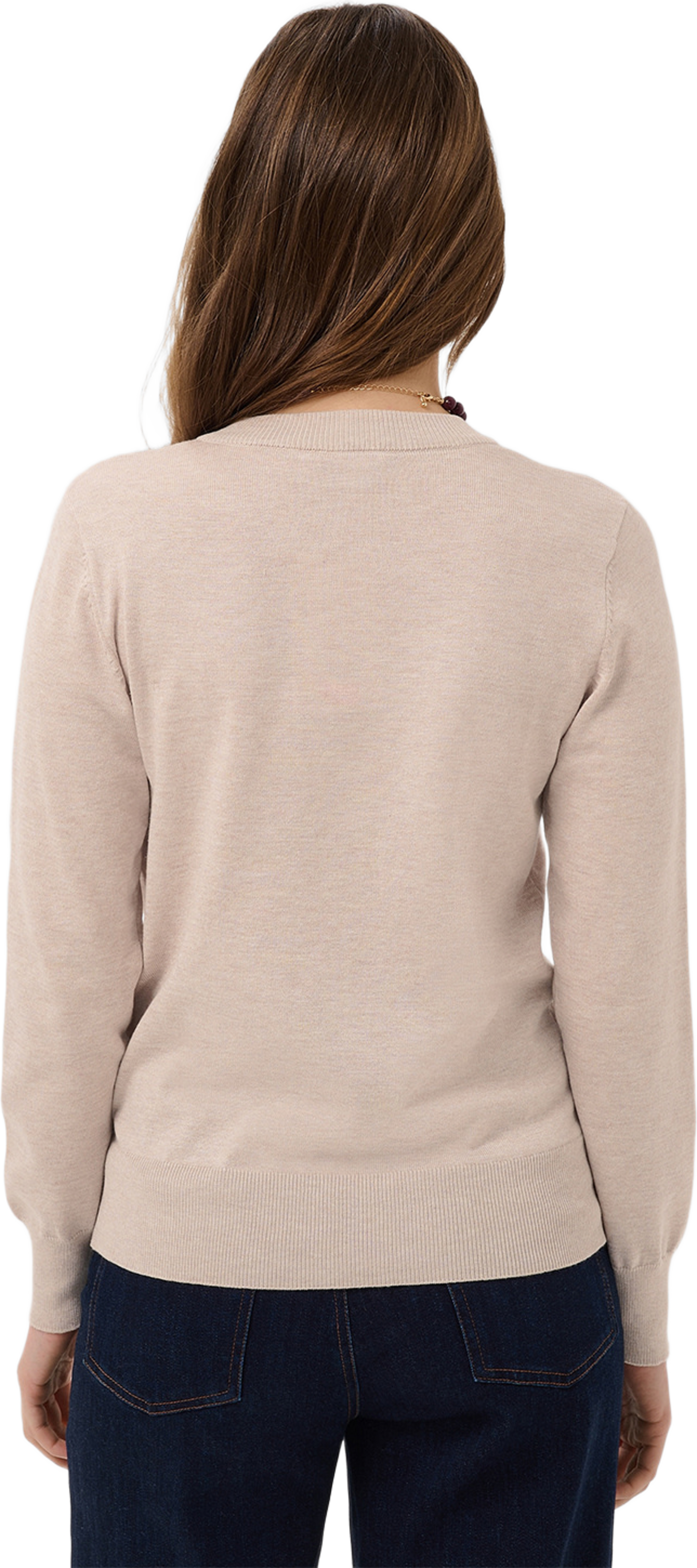 MilaSZ Thin Cabel LS Pullover, från Saint Tropez, i färgen Gray Morn Melange. Klicka för att öppna bilden i stort format