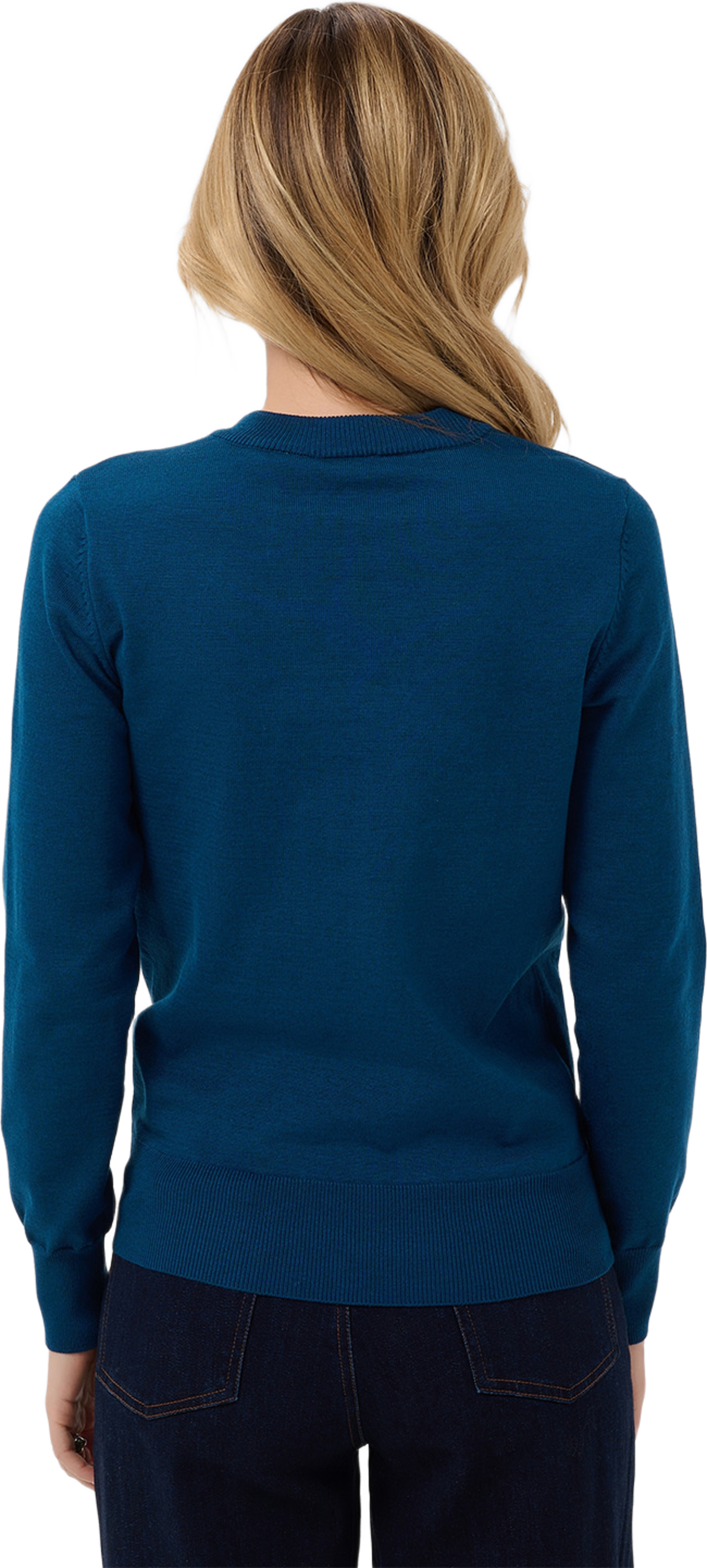 MilaSZ Thin Cabel LS Pullover, från Saint Tropez, i färgen Poseidon Melange. Klicka för att öppna bilden i stort format
