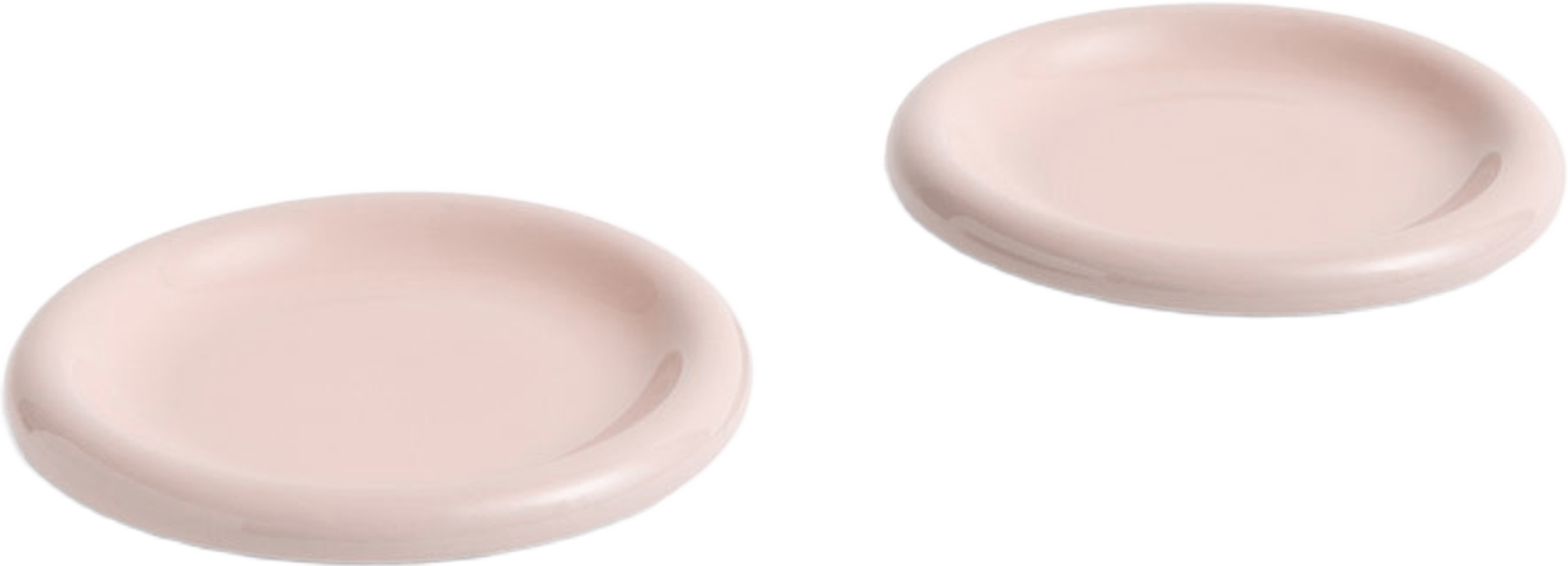 Barro Plate Set of 2, från HAY, i färgen Pink. Klicka för att öppna bilden i stort format