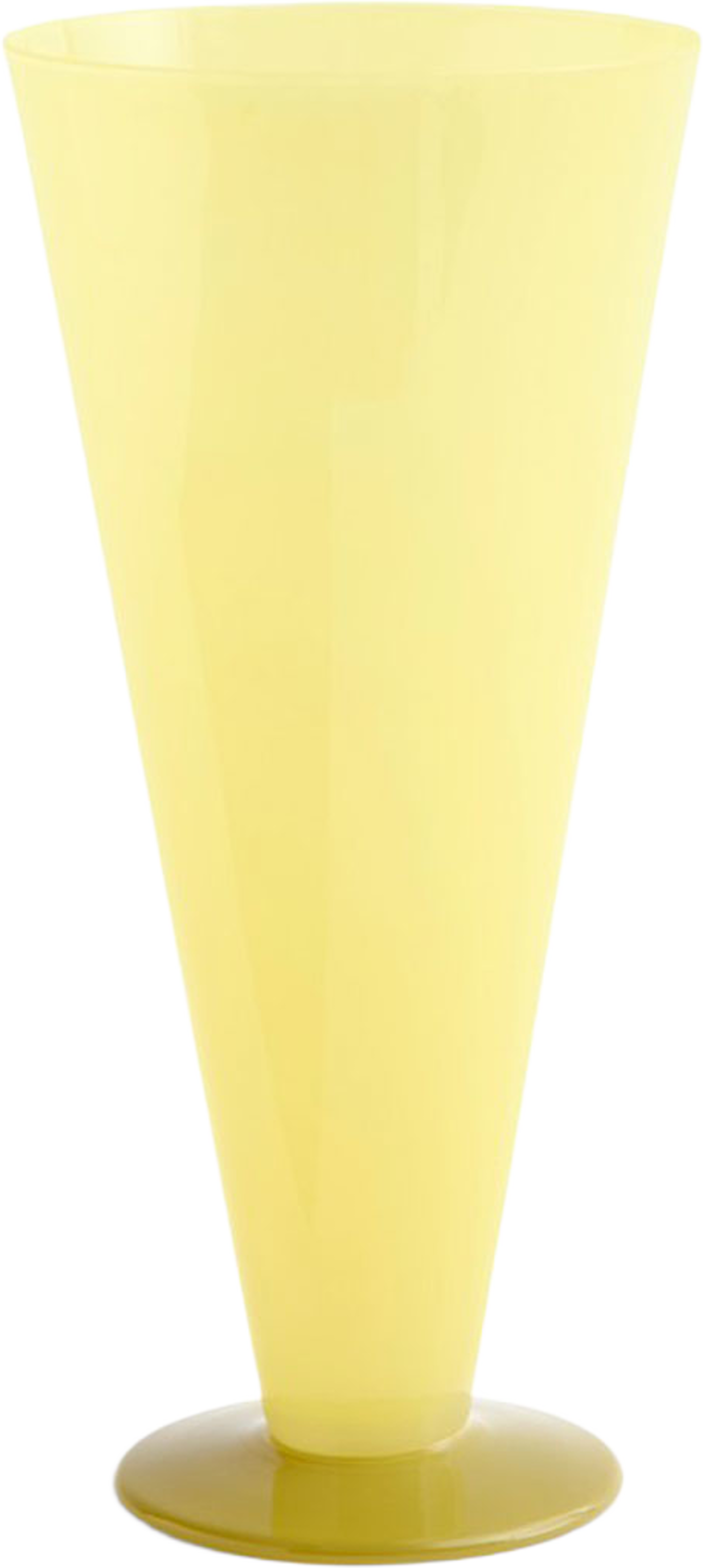Conical Vase Large, från HAY, i färgen Yellow And Lime Green. Klicka för att öppna bilden i stort format
