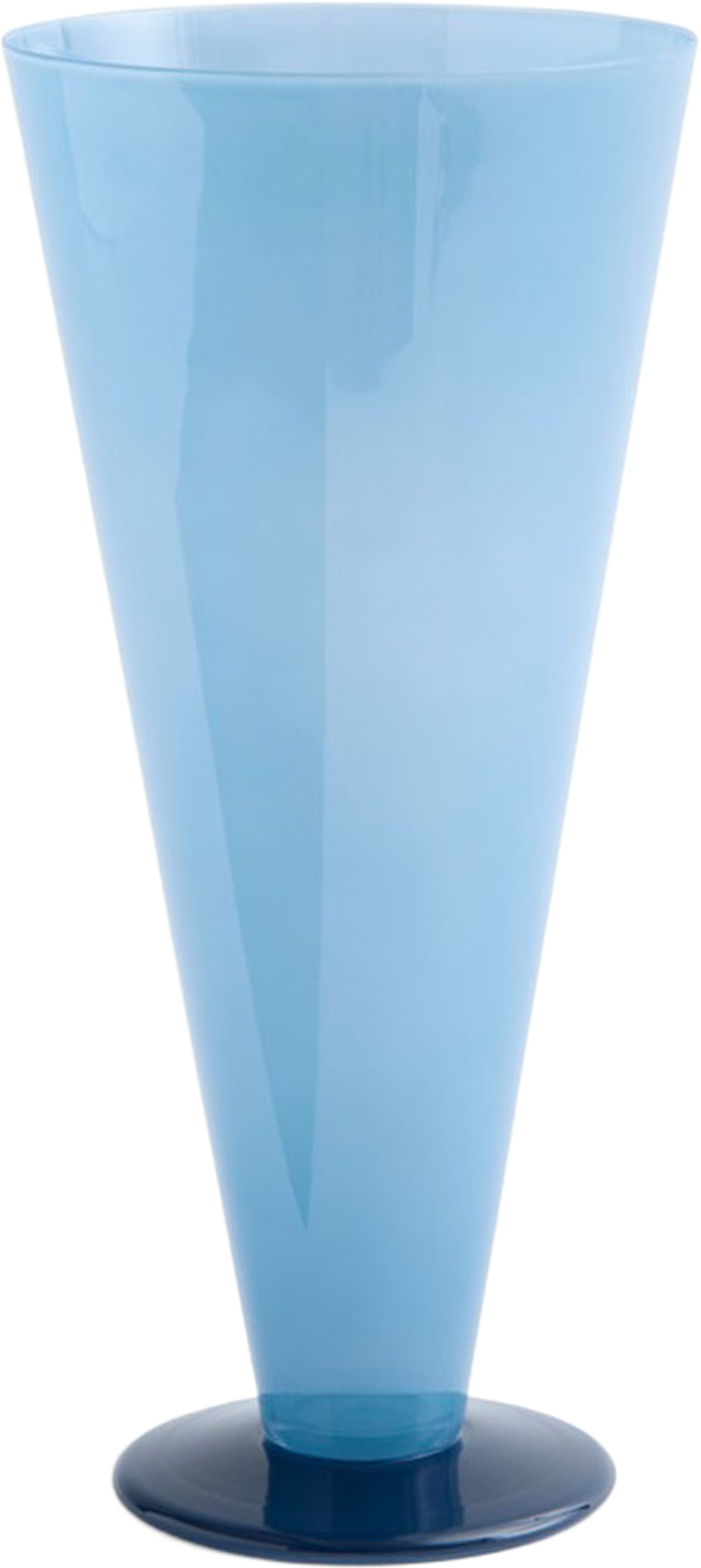 Conical Vase Large, från HAY, i färgen Petrol Blue And Dark Blue. Klicka för att öppna bilden i stort format