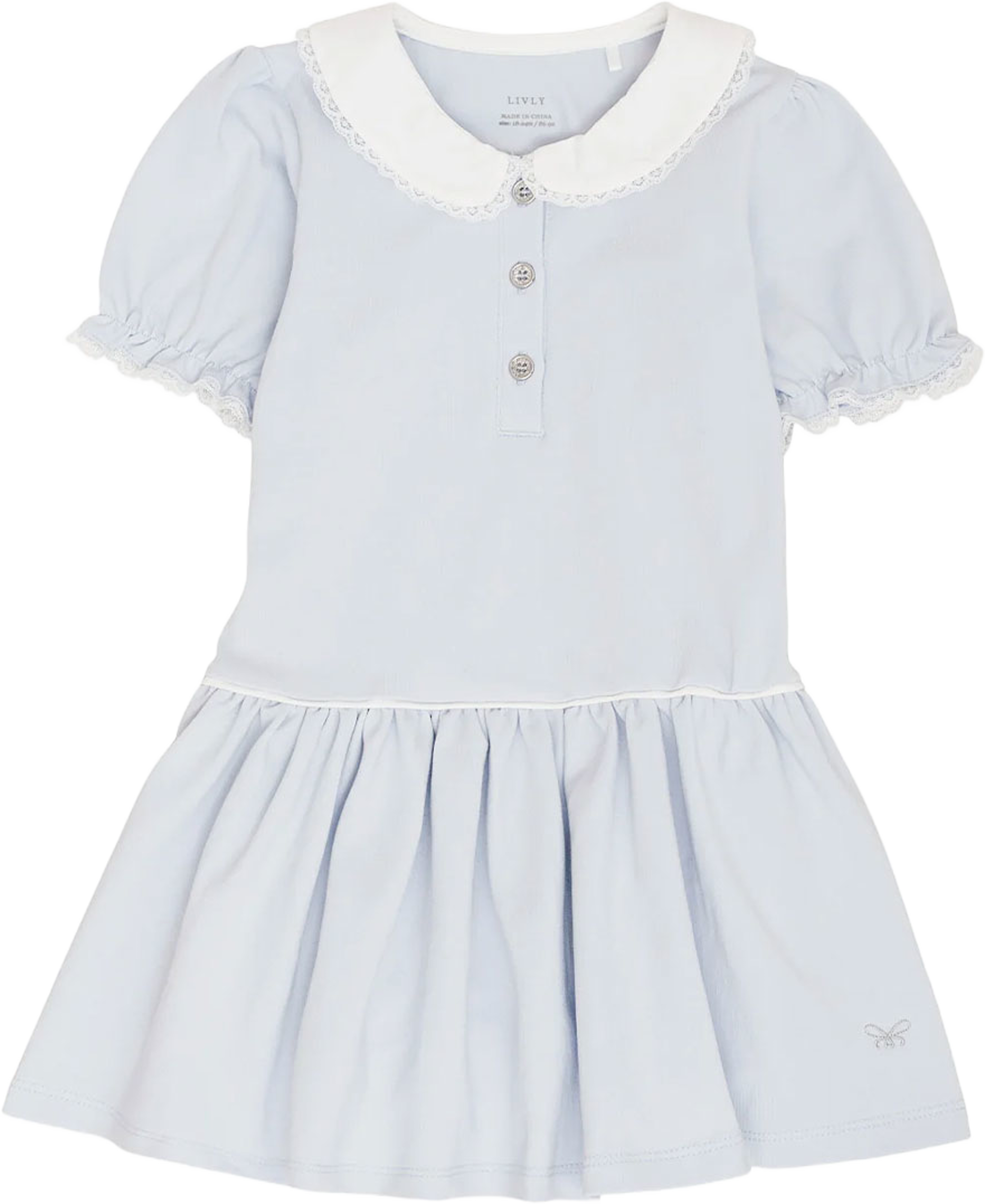 Marianne Short Sleeve Dress, från Livly, i färgen Blue. Klicka för att öppna bilden i stort format