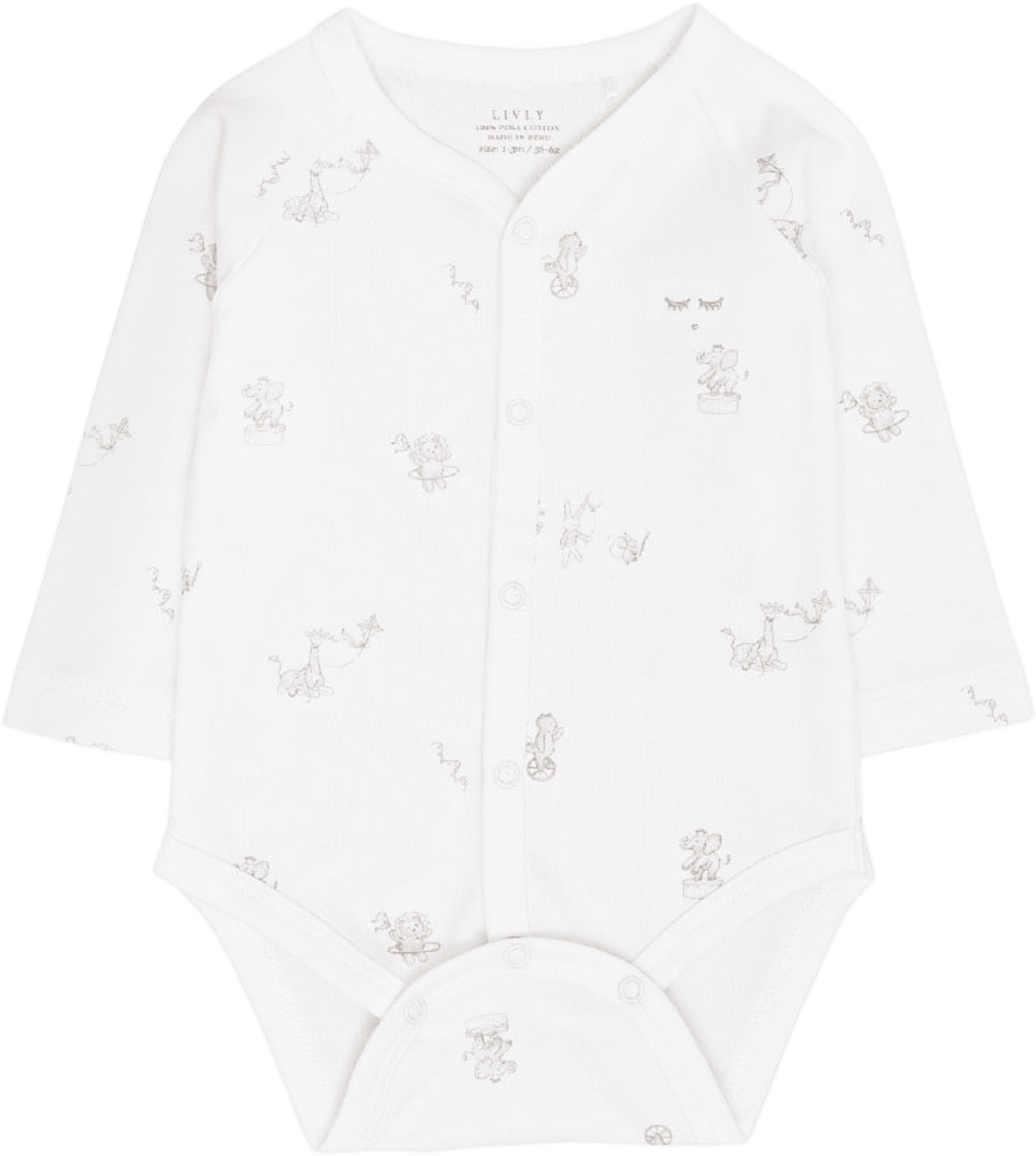 Celebration Parade Full Snap Body, från Livly, i färgen White. Klicka för att öppna bilden i stort format