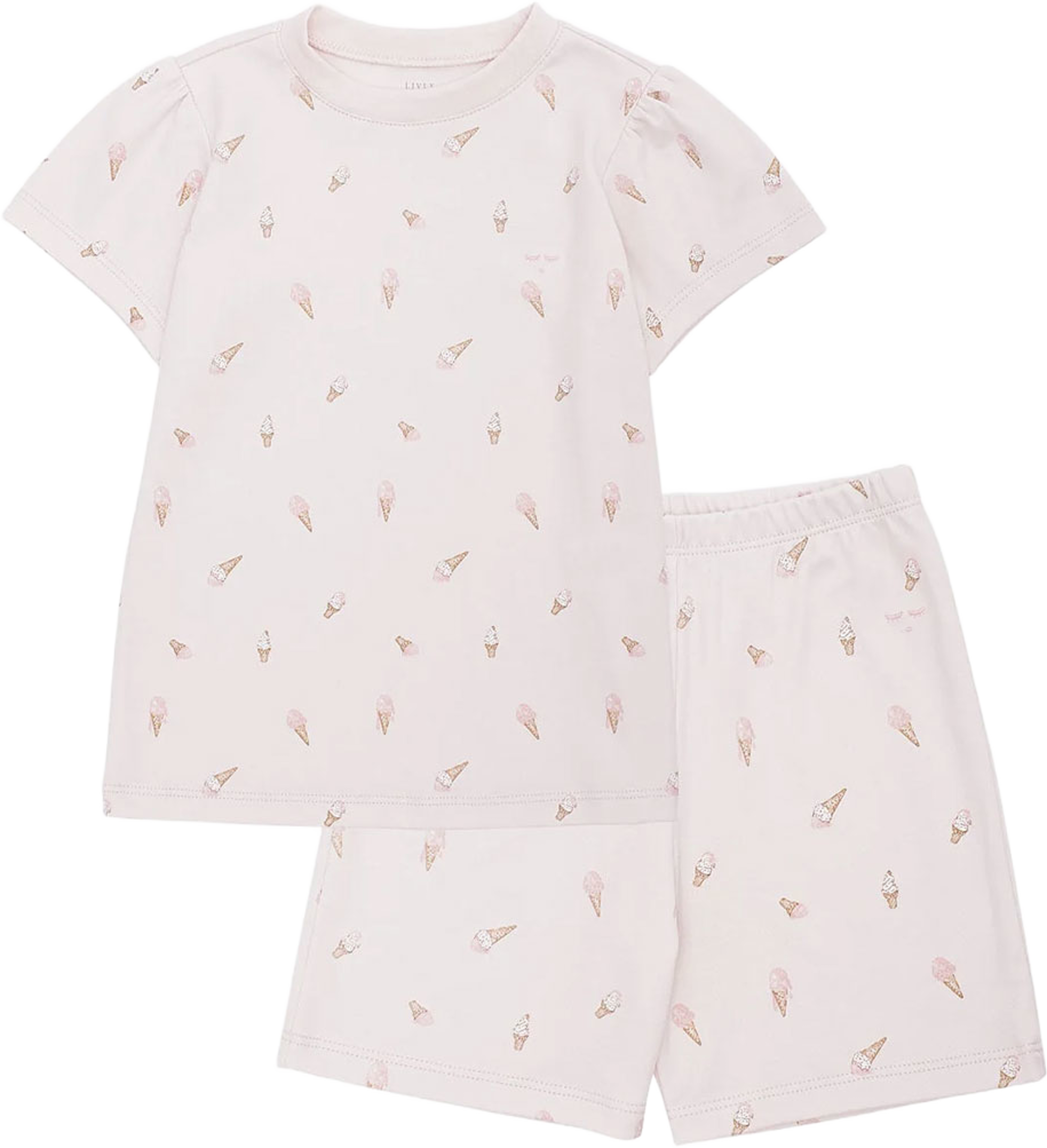 Ice Cream Ruffled Summer PJ, från Livly, i färgen Pink. Klicka för att öppna bilden i stort format