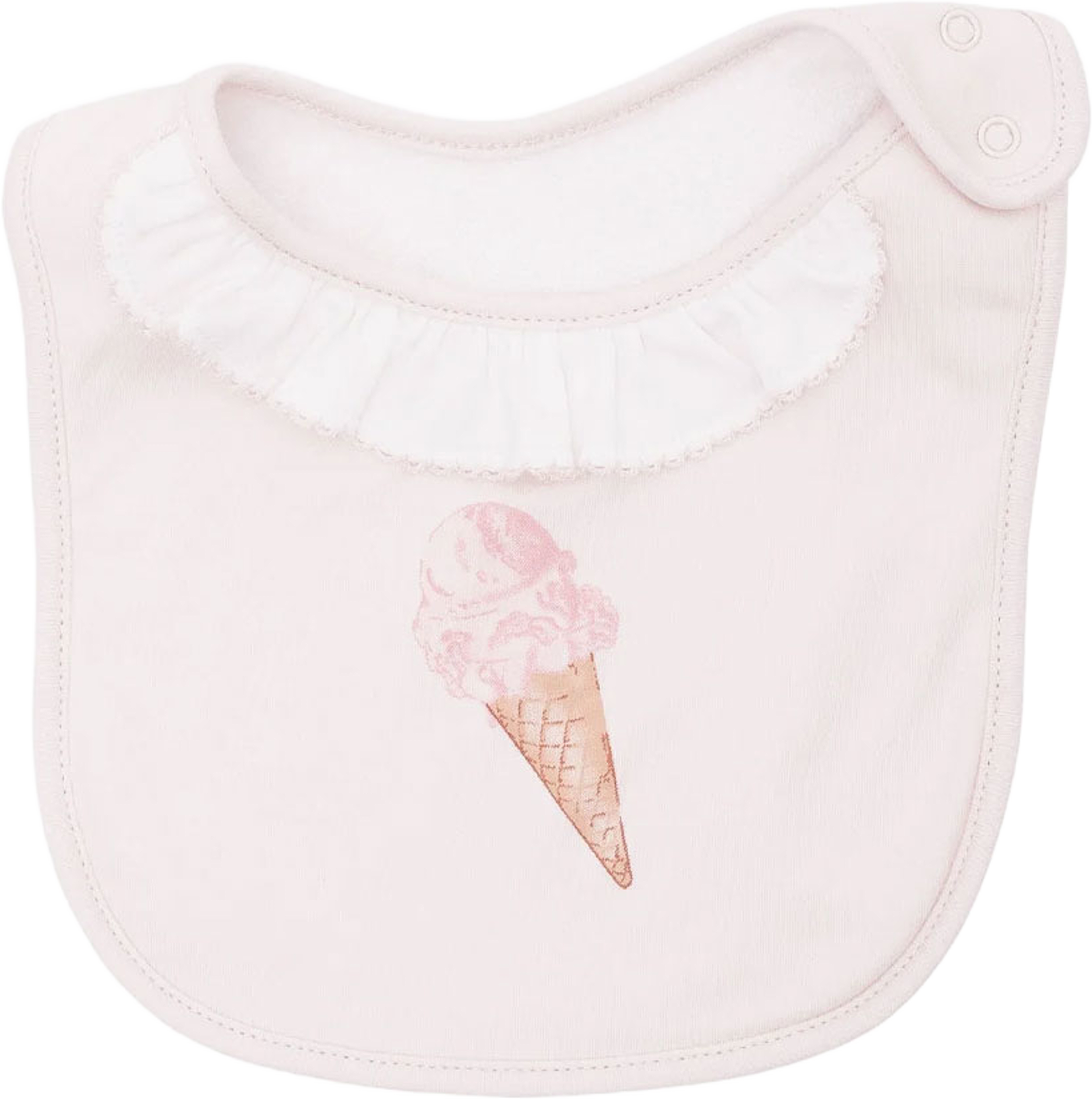 Ice Cream Ruffled Bib, från Livly, i färgen Pink. Klicka för att öppna bilden i stort format