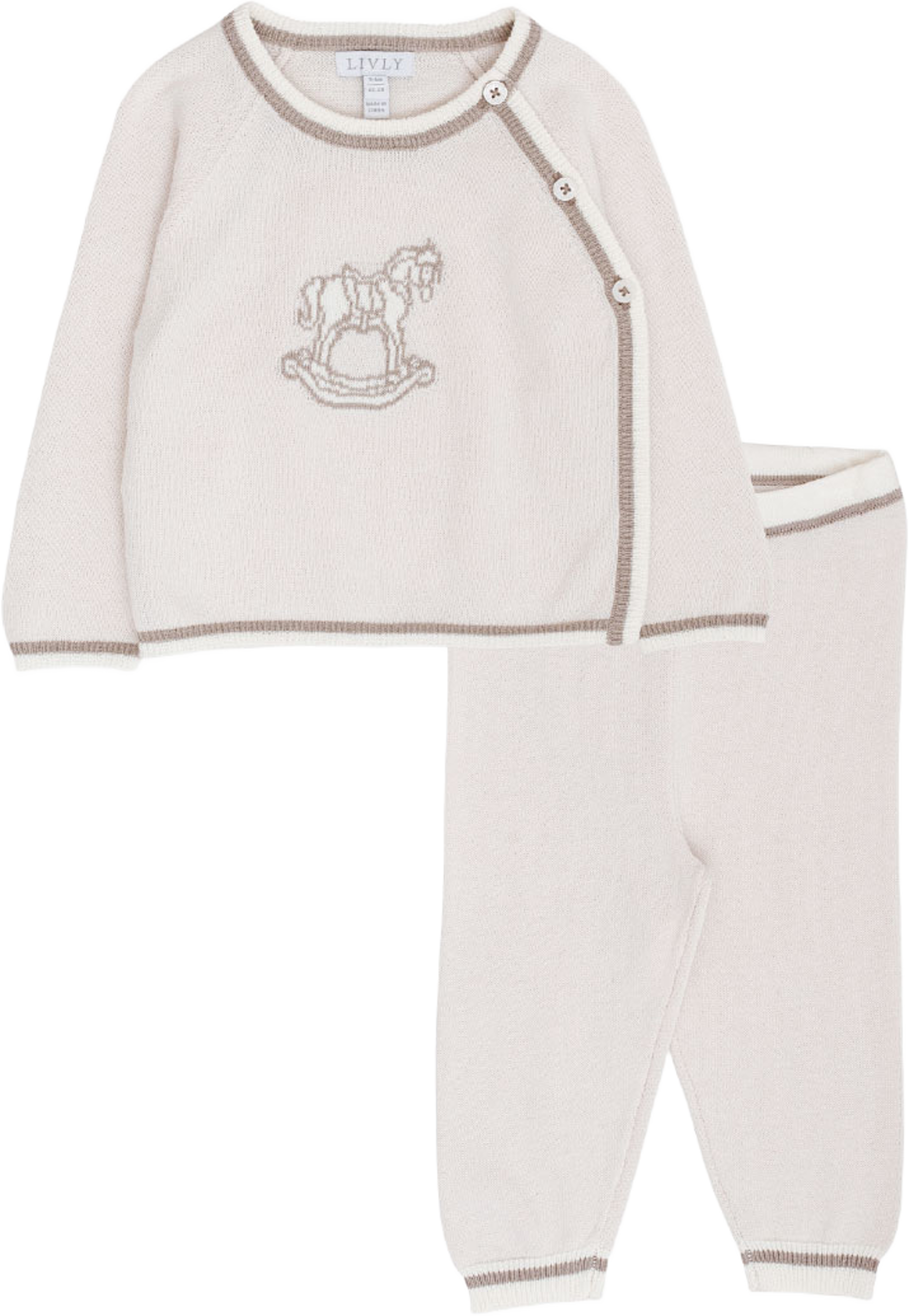 Rocking Horse Envelop Set, från Livly, i färgen White Sand. Klicka för att öppna bilden i stort format