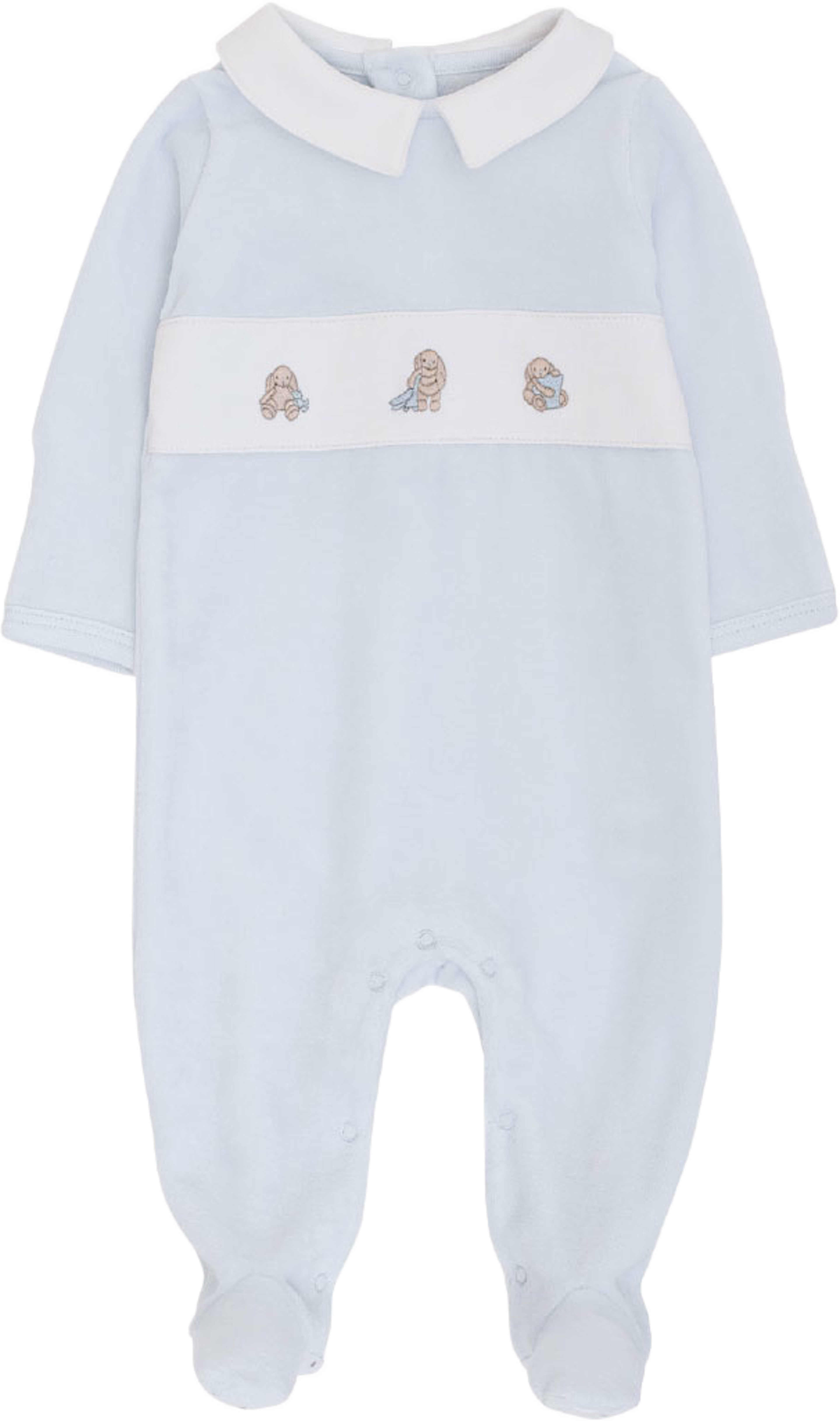 Snuggle Bunny Marley Aubrey Footie, från Livly, i färgen Blue. Klicka för att öppna bilden i stort format