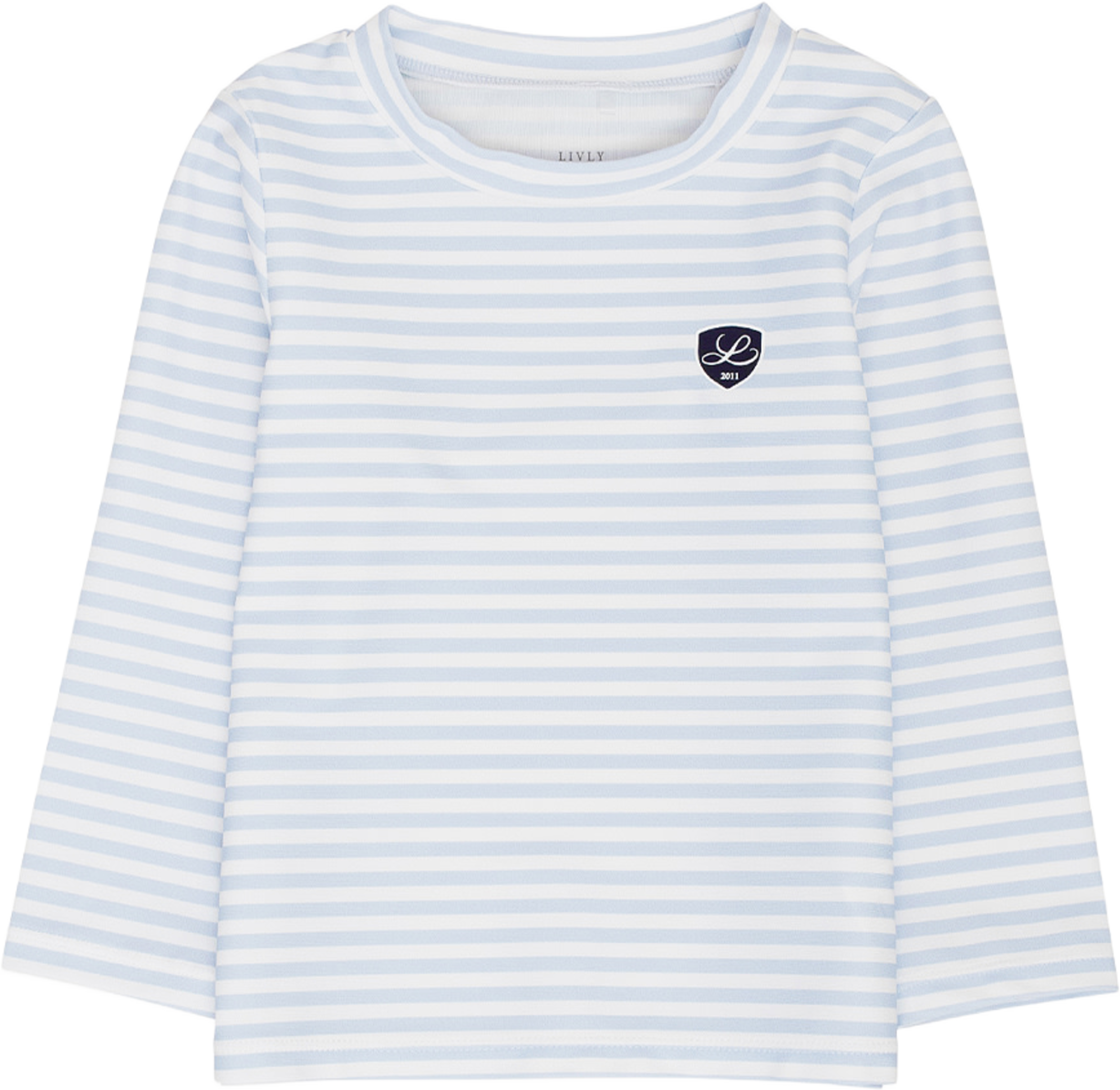 Stripes Rashguard, från Livly, i färgen Baby Blue. Klicka för att öppna bilden i stort format