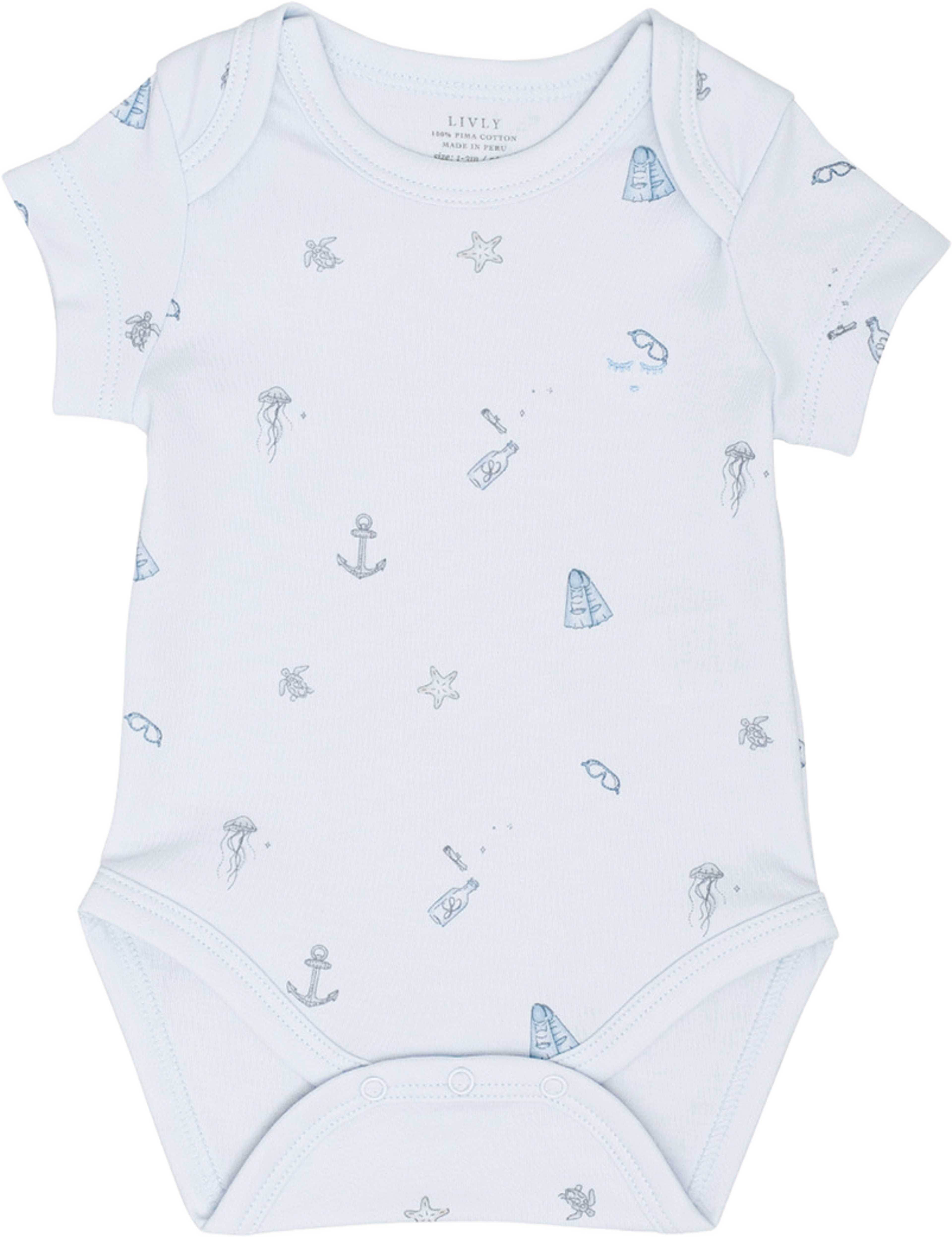 Underwater Explorer Short Sleeve Body, från Livly, i färgen Blue. Klicka för att öppna bilden i stort format
