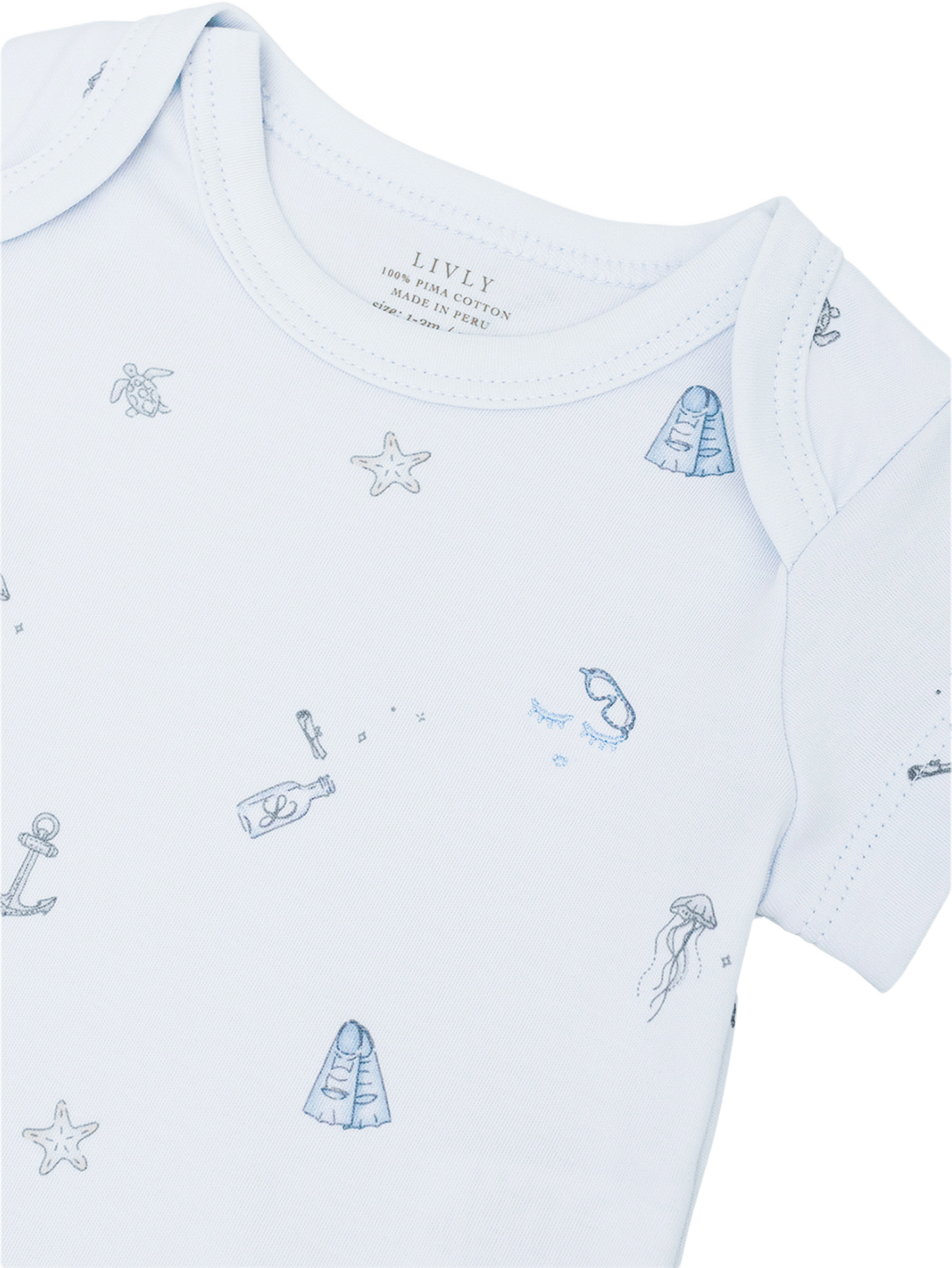 Underwater Explorer Short Sleeve Body, från Livly, i färgen Blue. Klicka för att öppna bilden i stort format