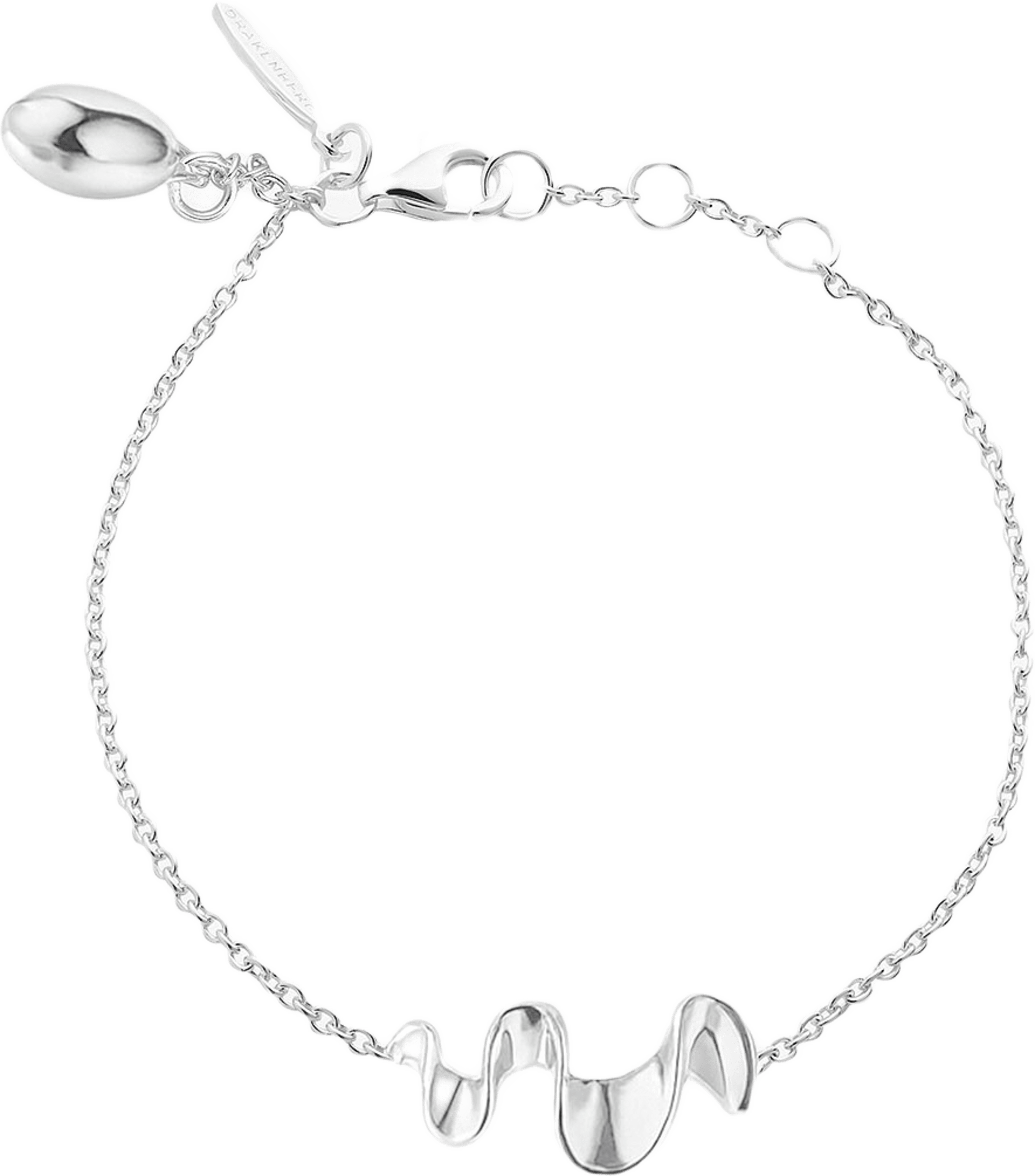 Water Flow small bracelet, från Drakenberg Sjölin, i färgen Silver. Klicka för att öppna bilden i stort format