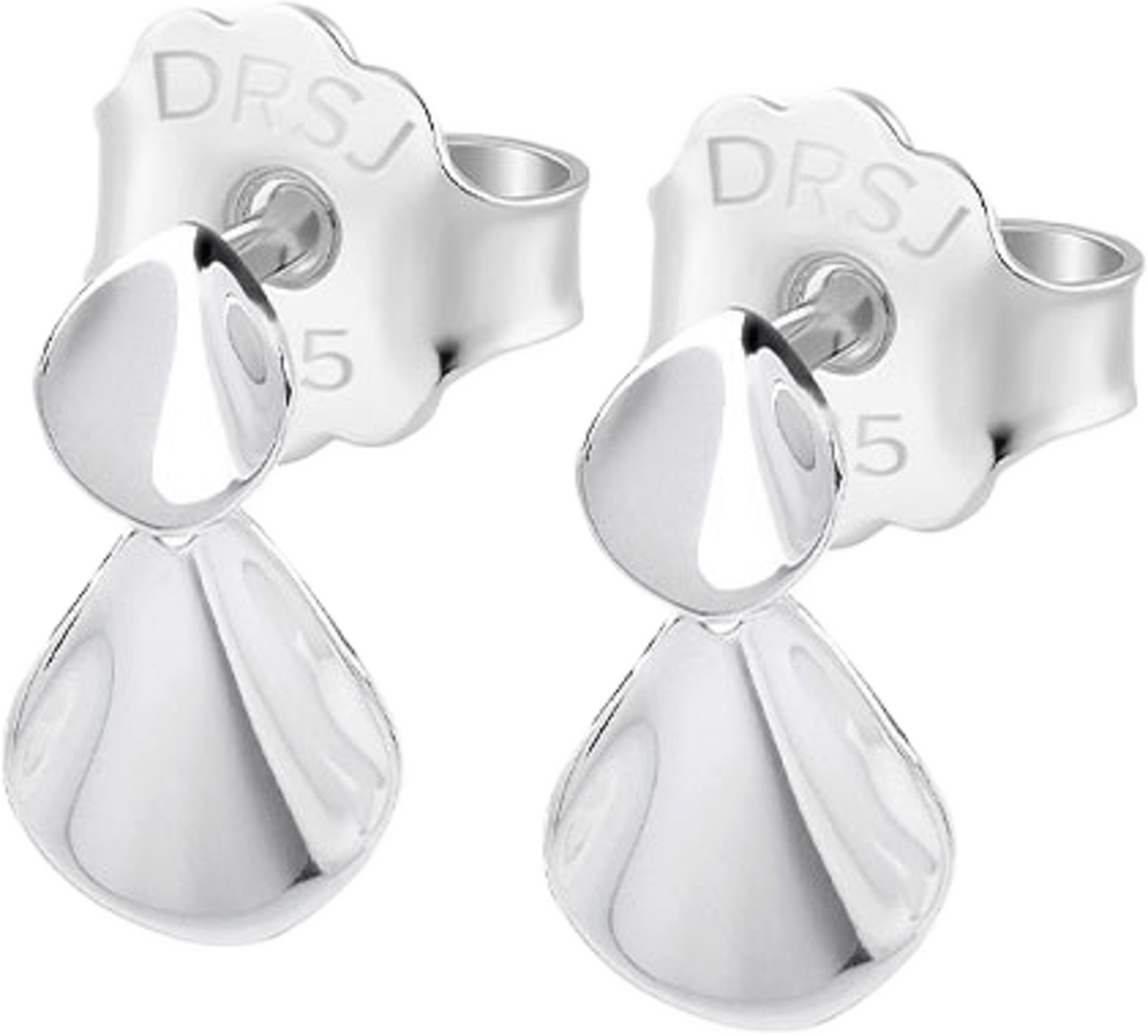 Hortensia drop studs, från Drakenberg Sjölin, i färgen Silver. Klicka för att öppna bilden i stort format