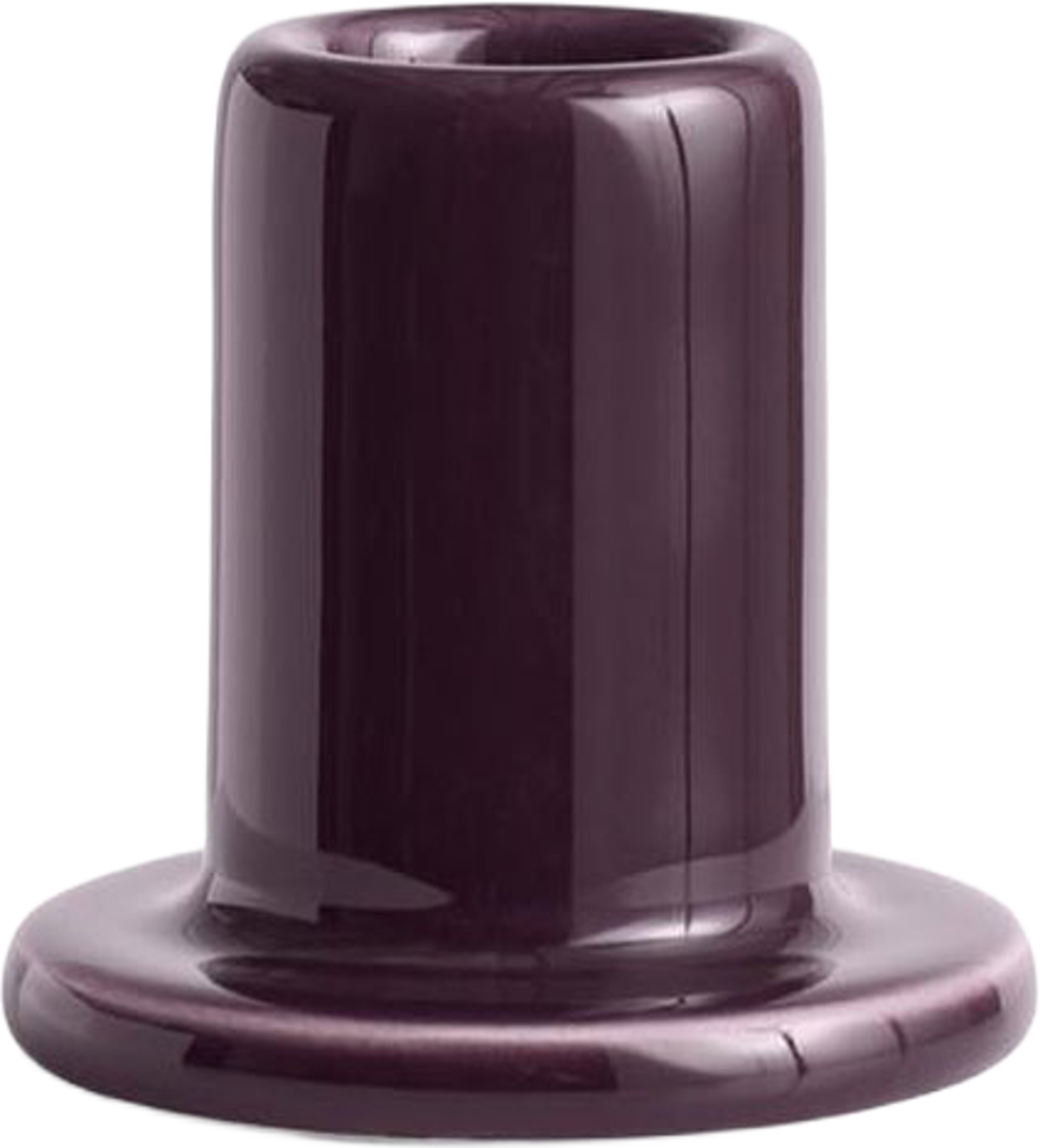 Tube Ljusstake S, från HAY, i färgen Bordeaux. Klicka för att öppna bilden i stort format