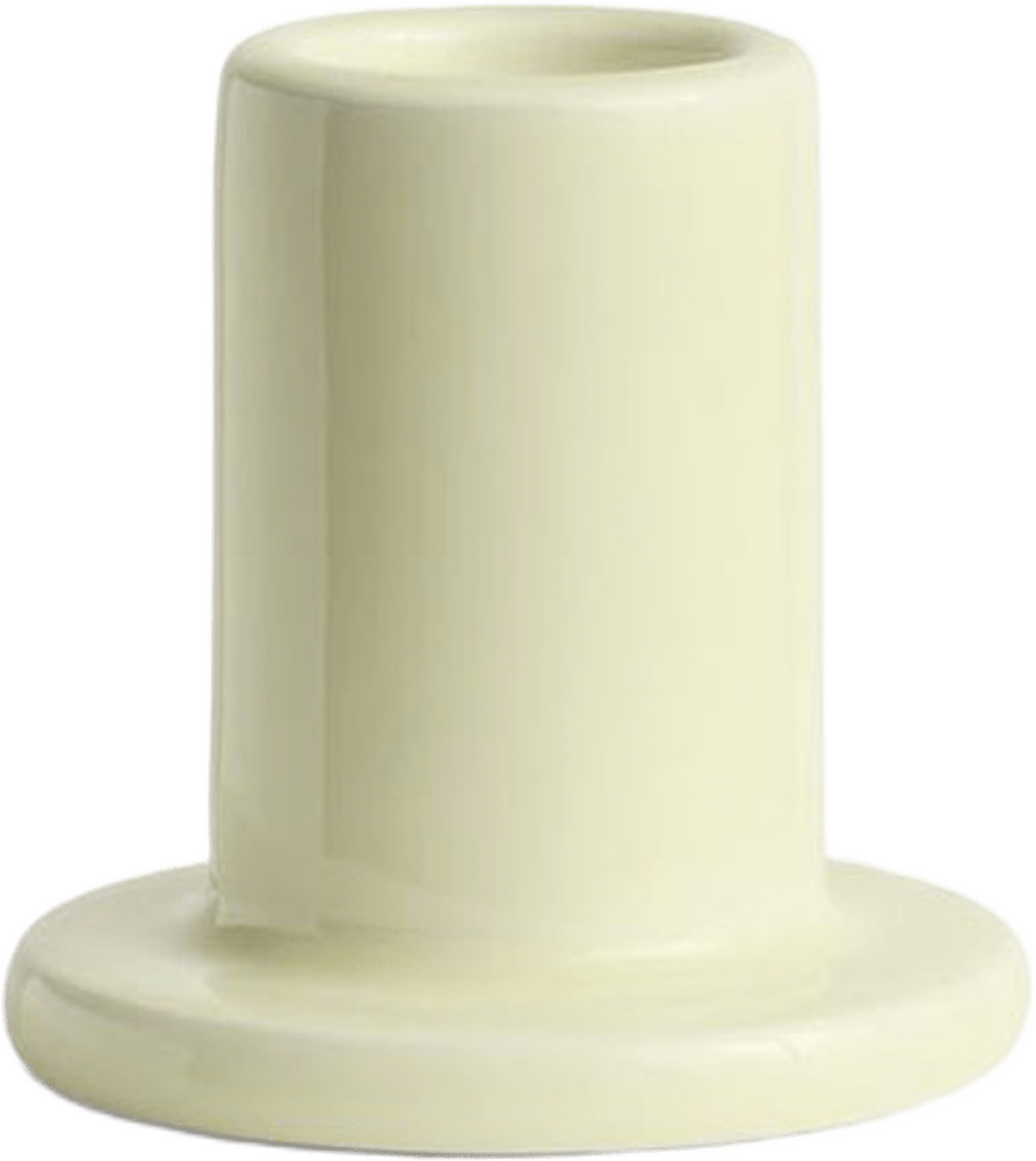 Tube Ljusstake S, från HAY, i färgen Lime White. Klicka för att öppna bilden i stort format