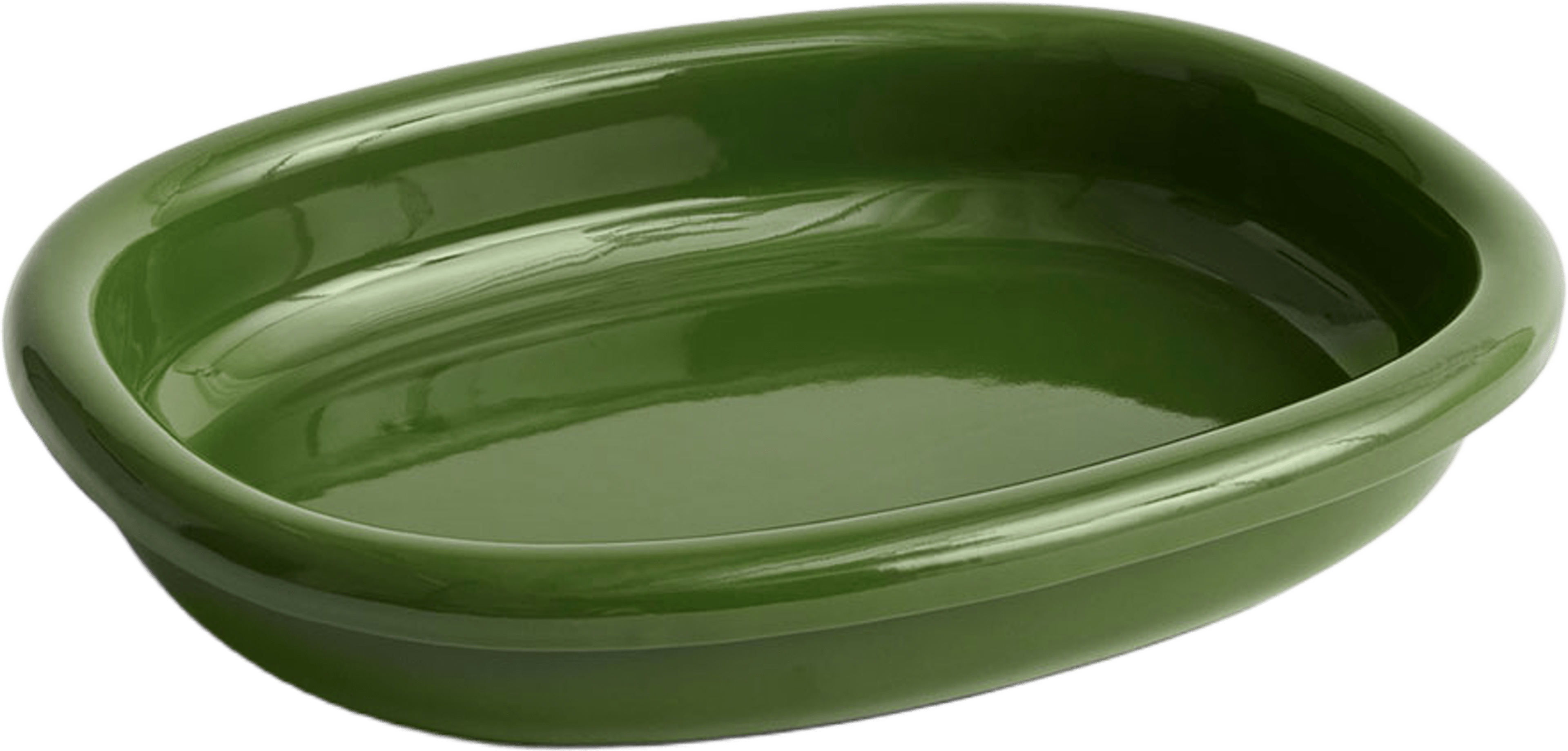 Barro Oval Dish Large Green, från HAY, i färgen Green. Klicka för att öppna bilden i stort format
