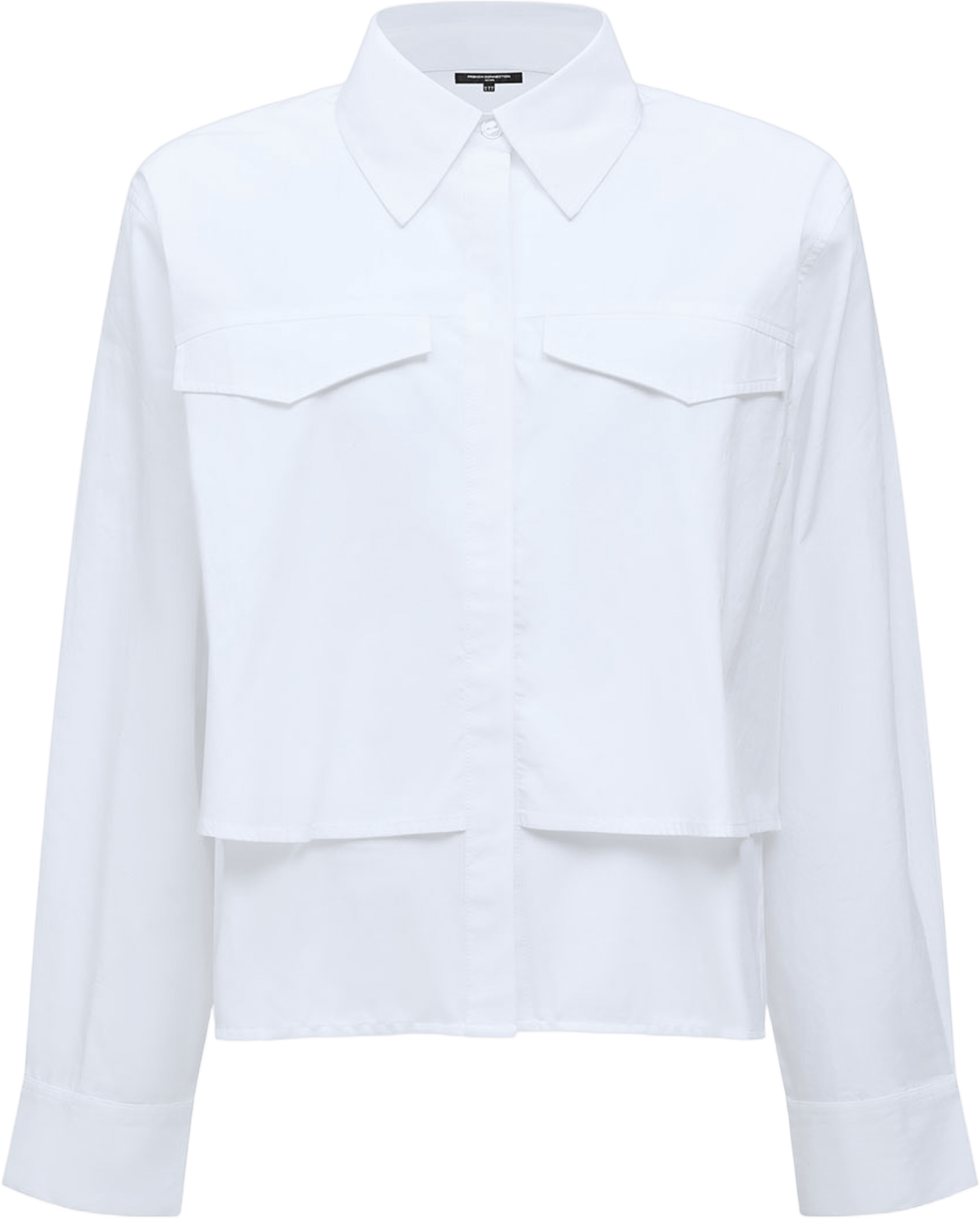 Cambria Milla Mix Layered Shirt, från French Connection, i färgen Linen White. Klicka för att öppna bilden i stort format