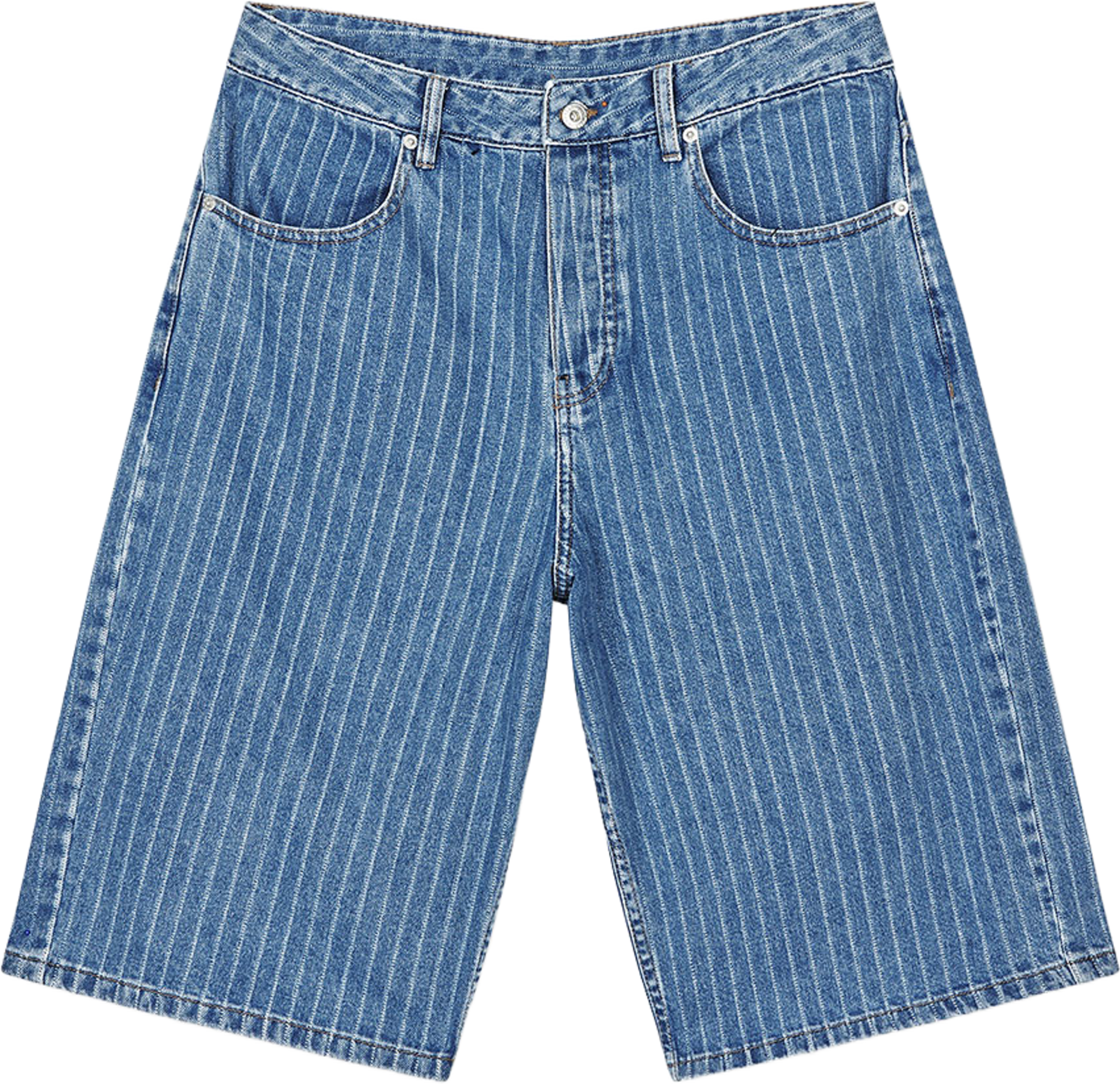 Striped Denim Hannes Shorts, från Mads Nørgaard, i färgen Light Blue Wash. Klicka för att öppna bilden i stort format