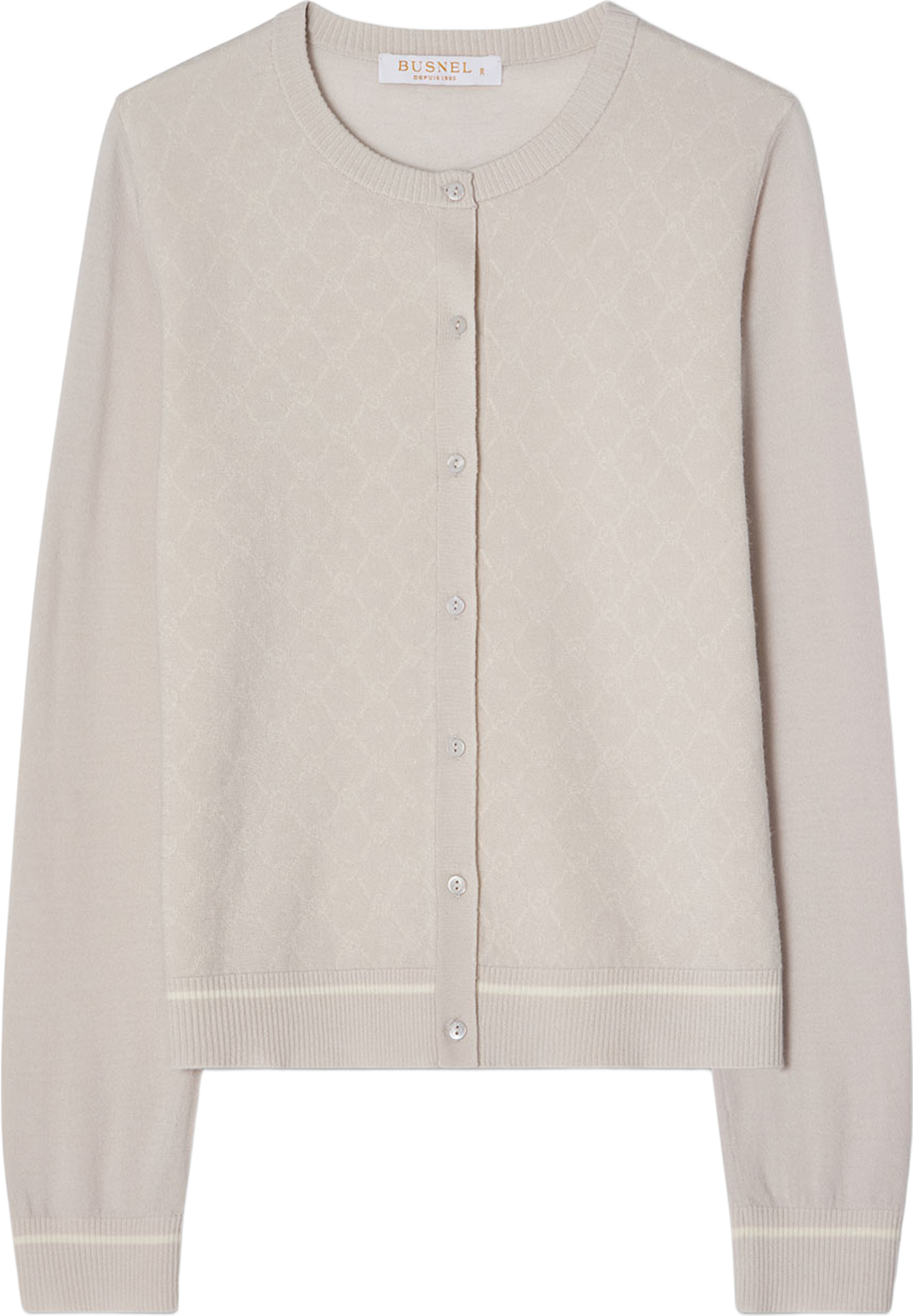 Penelope Kofta, från Busnel, i färgen Silver Birch / Ecru. Klicka för att öppna bilden i stort format