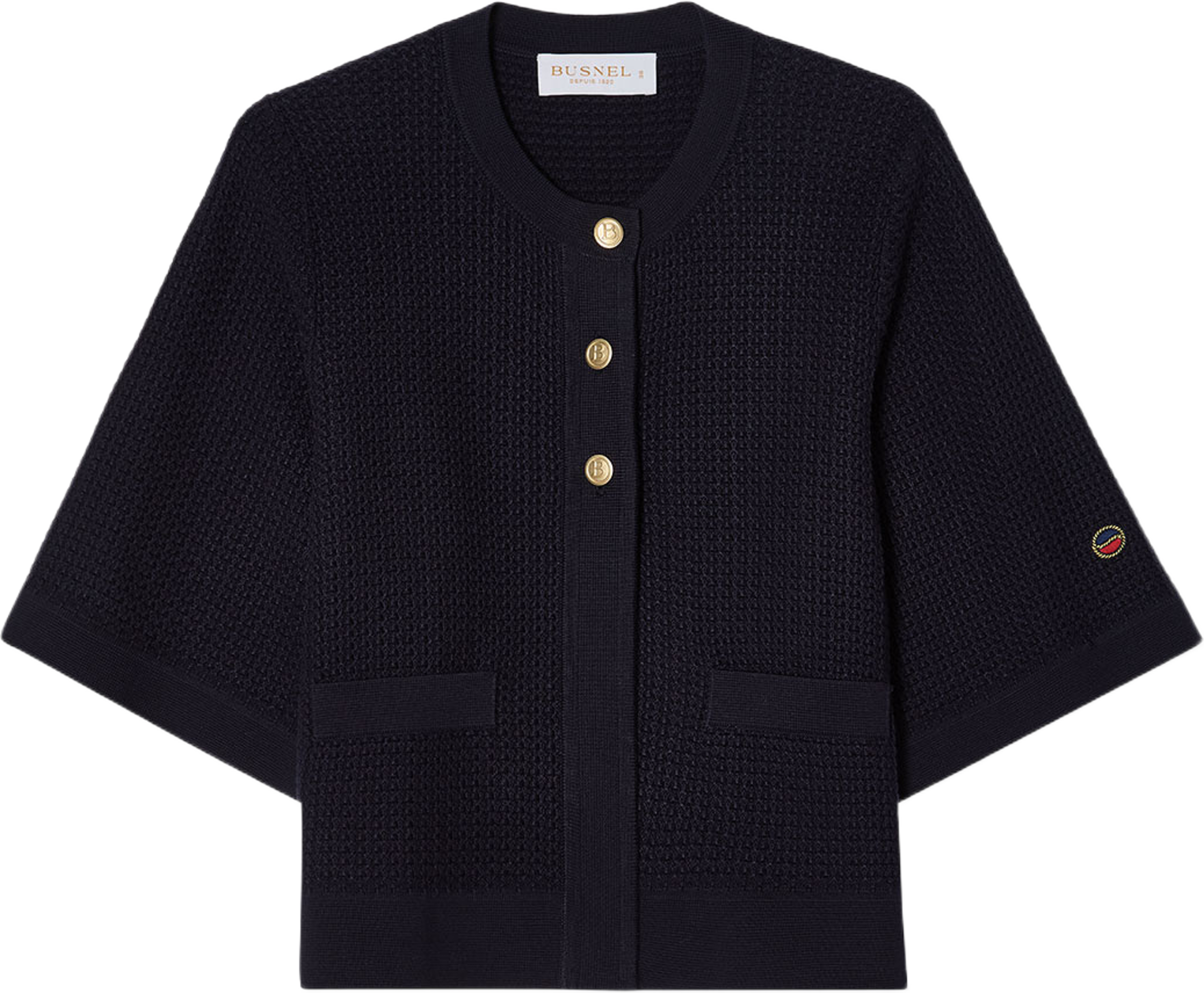 Palmer Kofta, från Busnel, i färgen Marine. Klicka för att öppna bilden i stort format