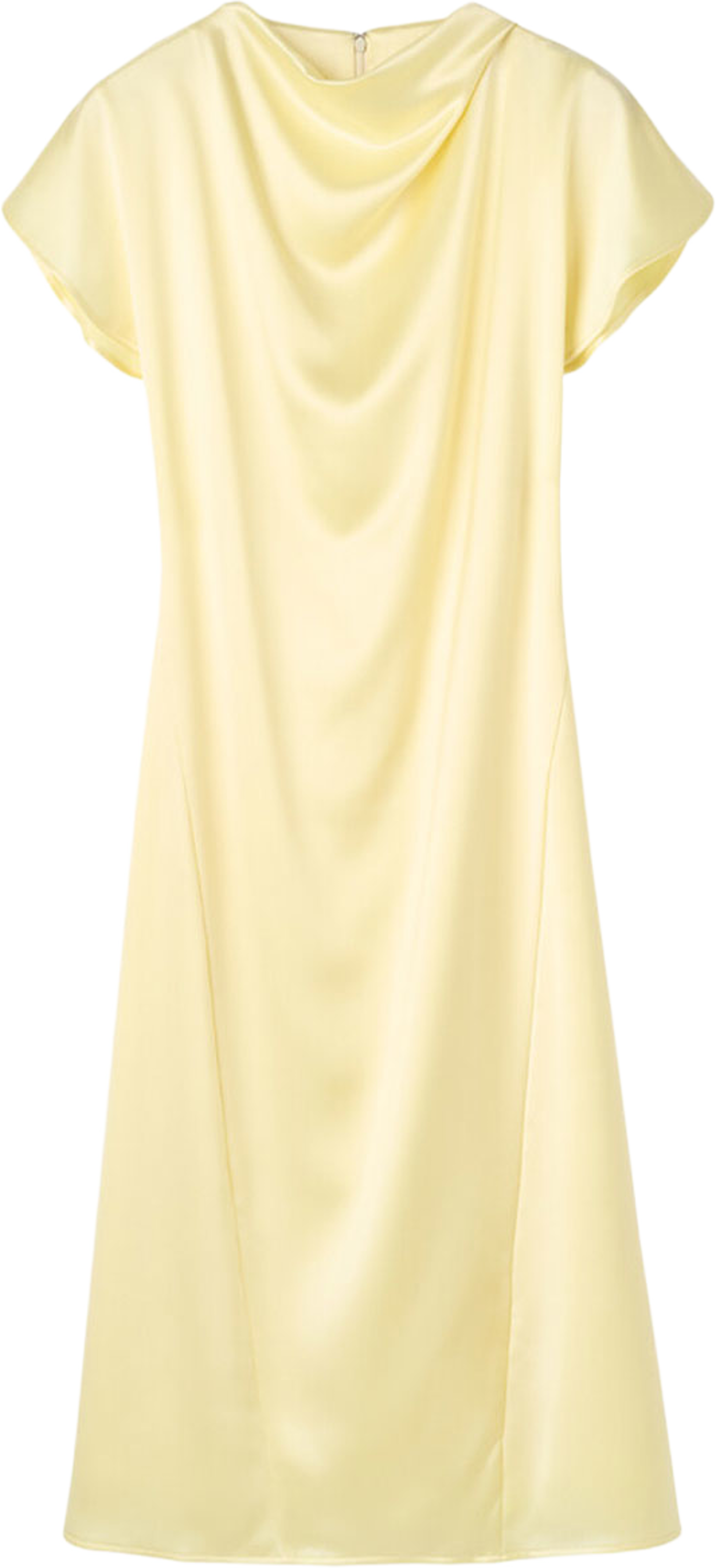 Leilani Draperad Satinklänning, från Tiger of Sweden, i färgen Buttermilk Scotch. Klicka för att öppna bilden i stort format