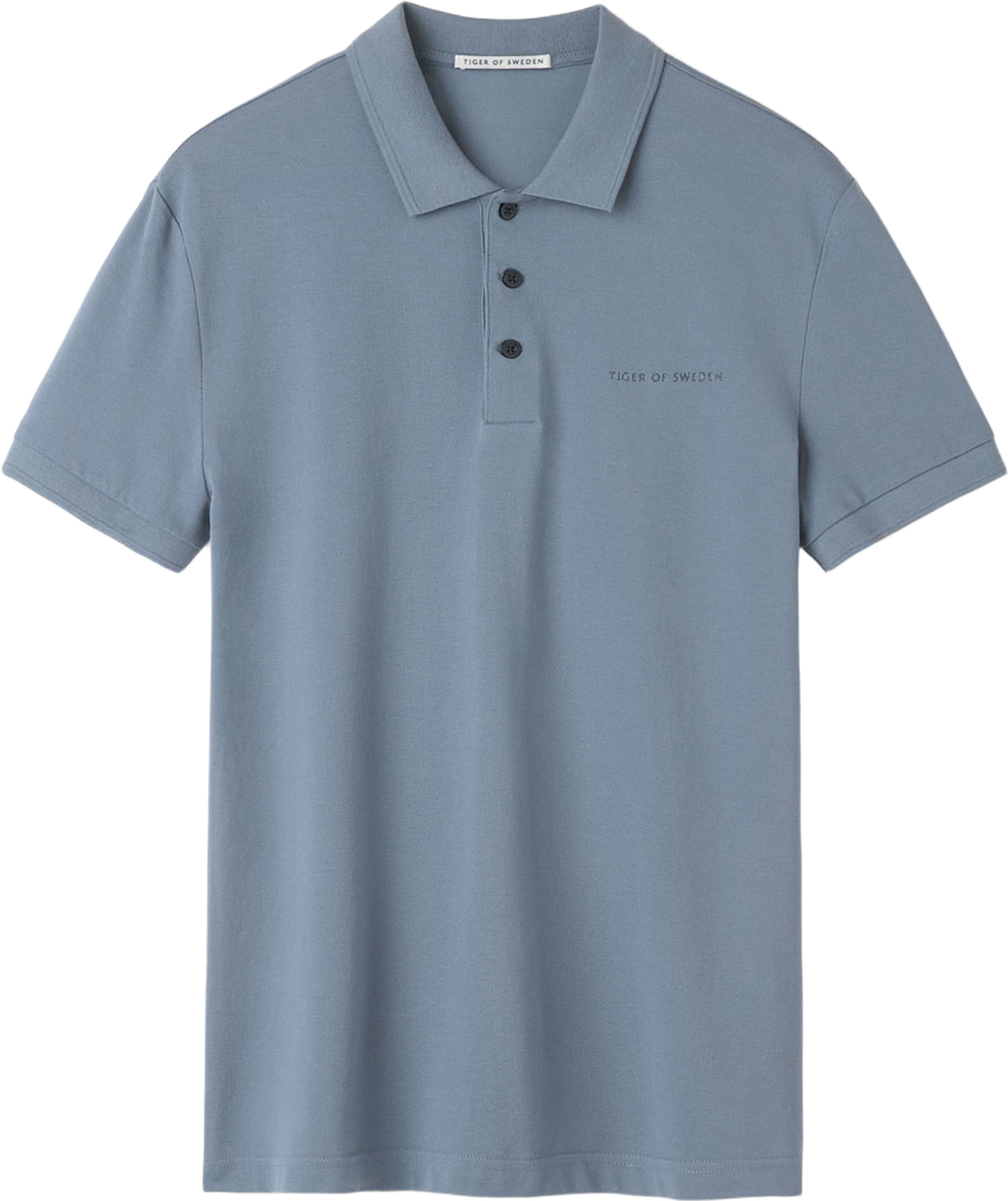 Darios Pikétröja i Bomull, från Tiger of Sweden, i färgen Dull Blue. Klicka för att öppna bilden i stort format