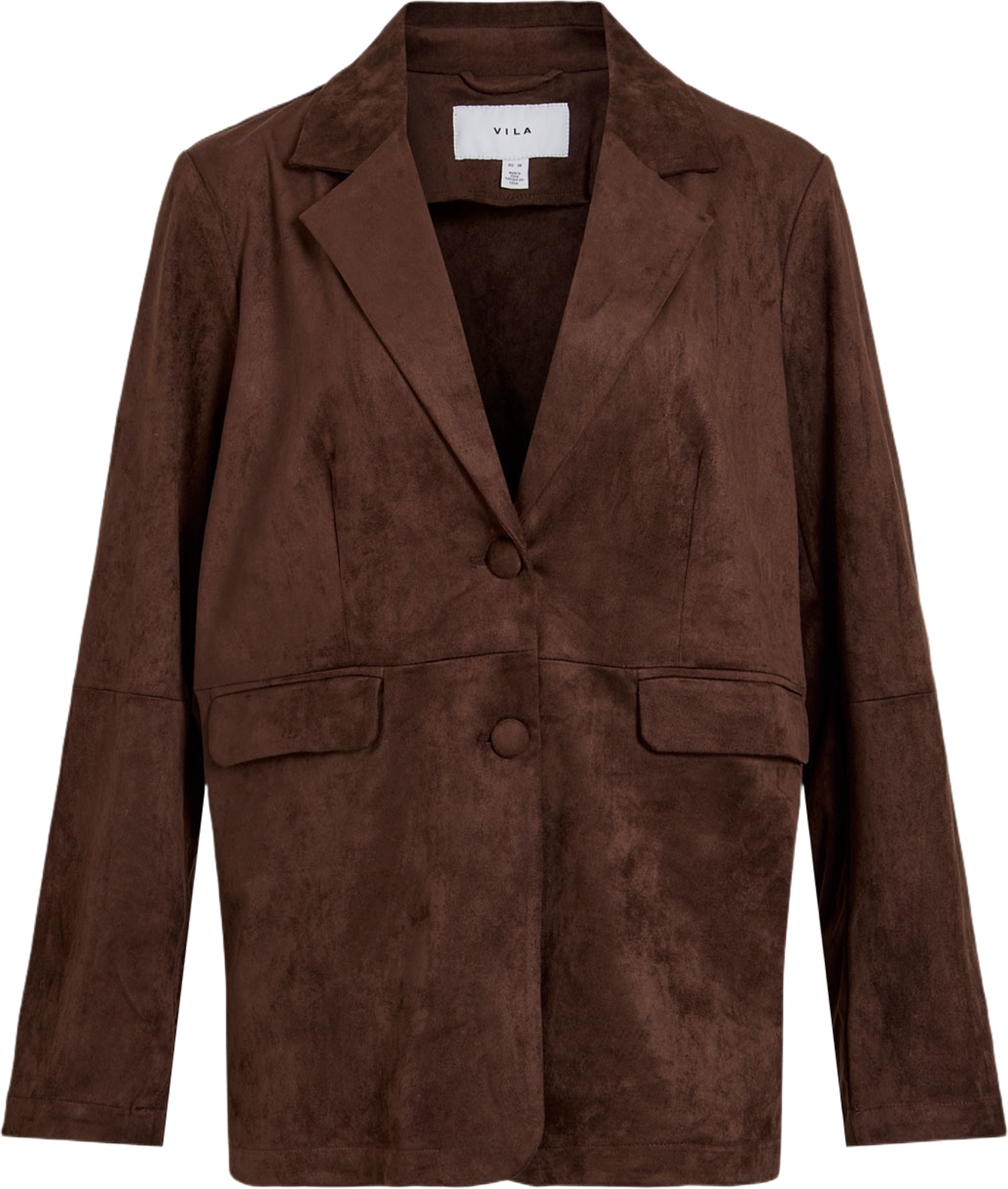 Loose Blazer Vihena, från Vila, i färgen Coffee Bean. Klicka för att öppna bilden i stort format