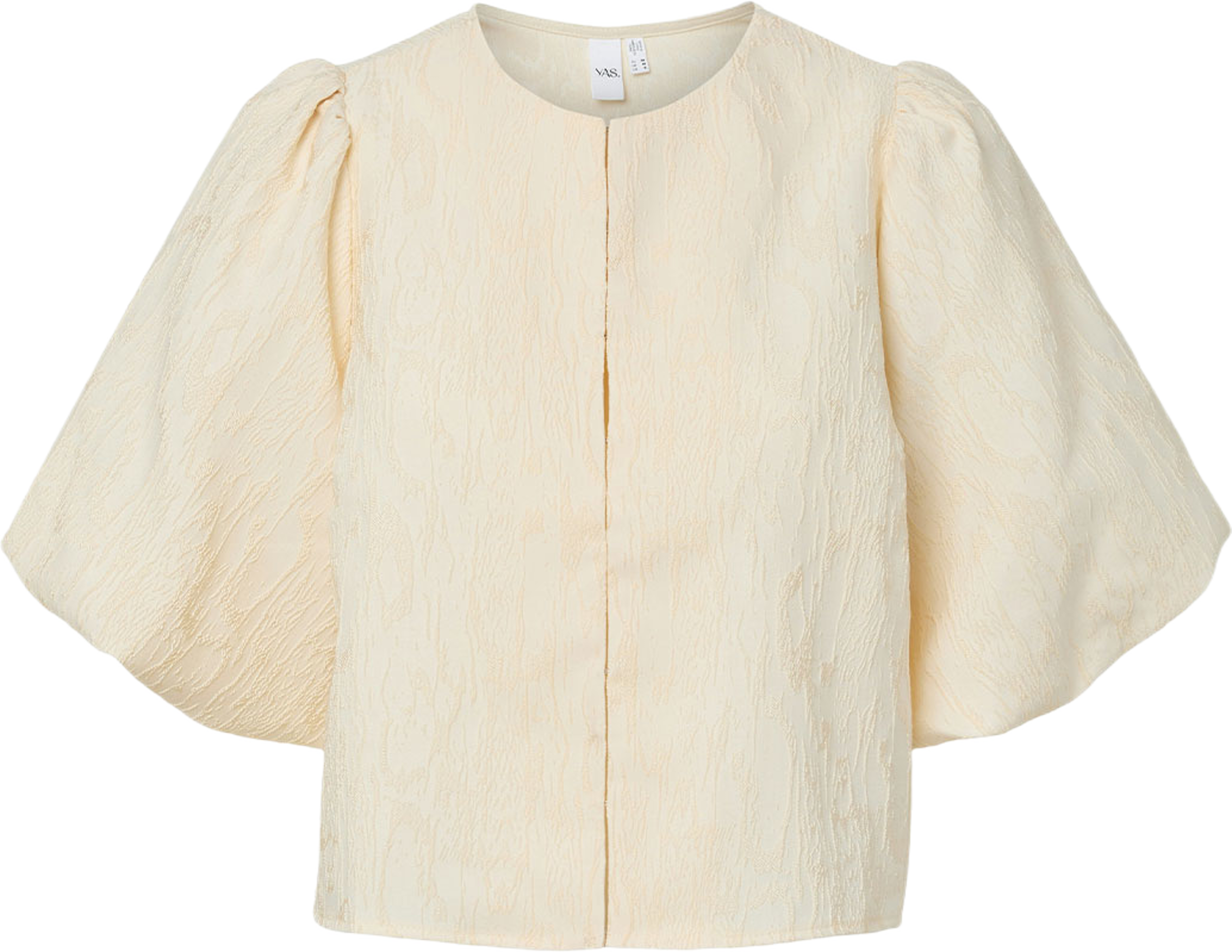 YASMINU 2/4 SHORT TOP, från Y.A.S, i färgen Gardenia. Klicka för att öppna bilden i stort format