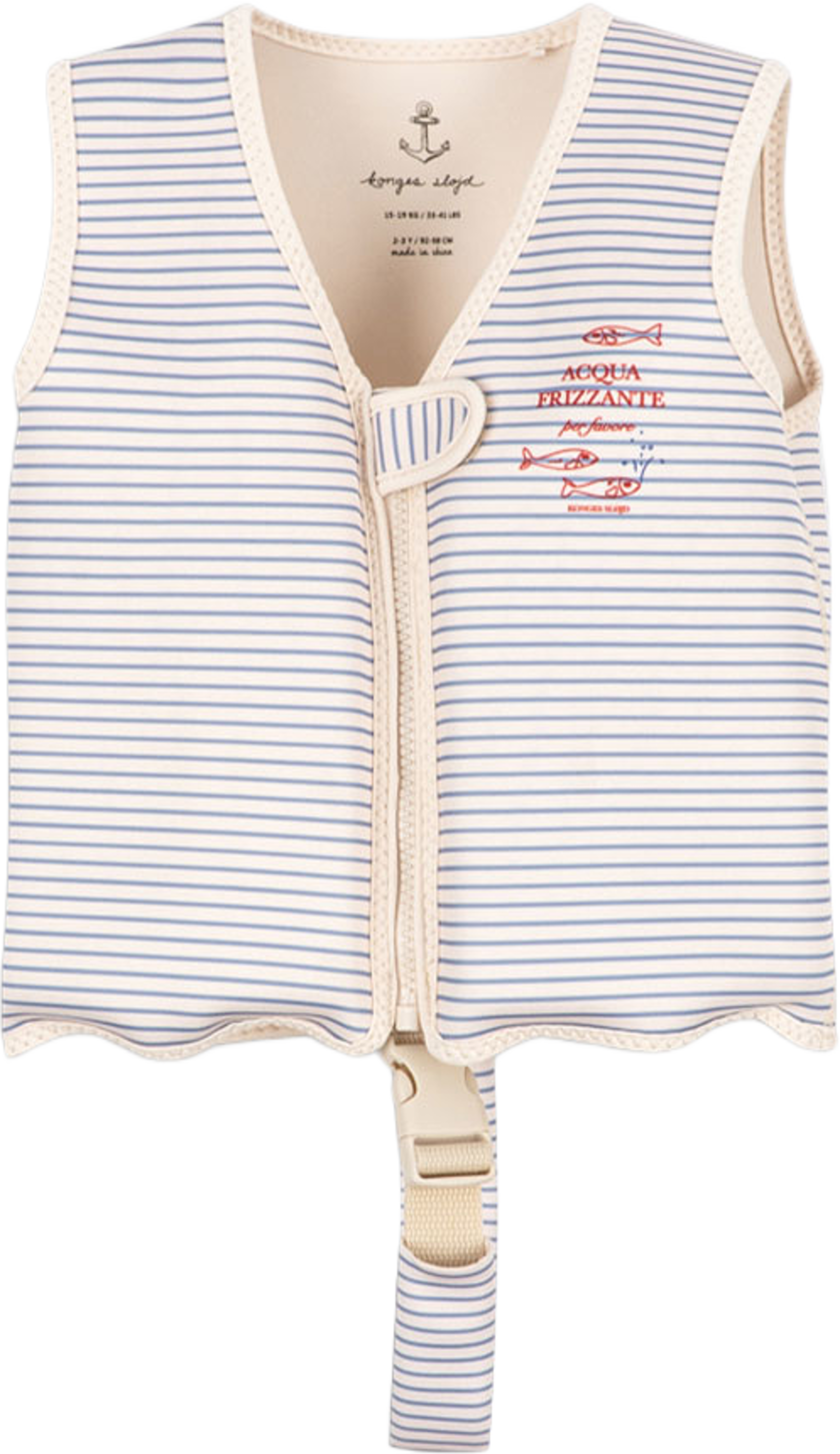 ELLIS SWIM VEST, från Konges Sløjd, i färgen Stripe Bluie. Klicka för att öppna bilden i stort format