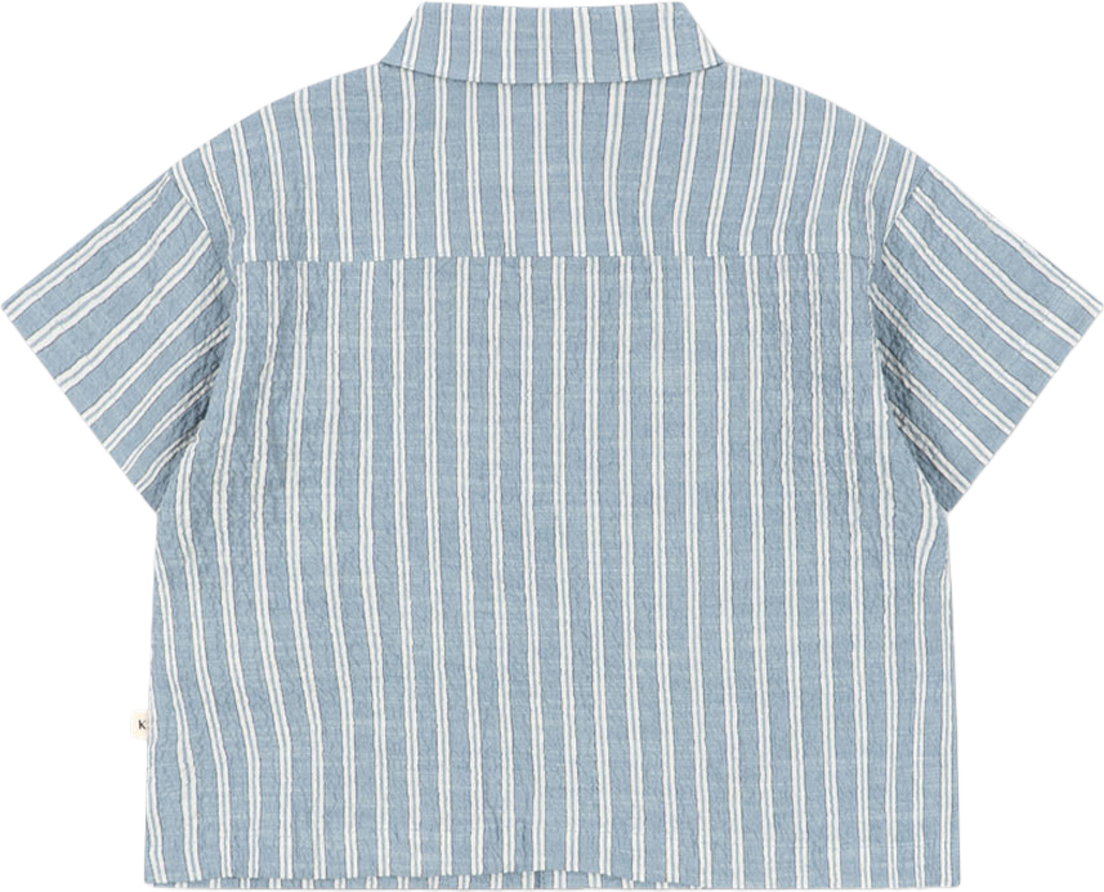 ELLIOT SS SHIRT GOTS, från Konges Sløjd, i färgen Trio Bleu Stripe. Klicka för att öppna bilden i stort format