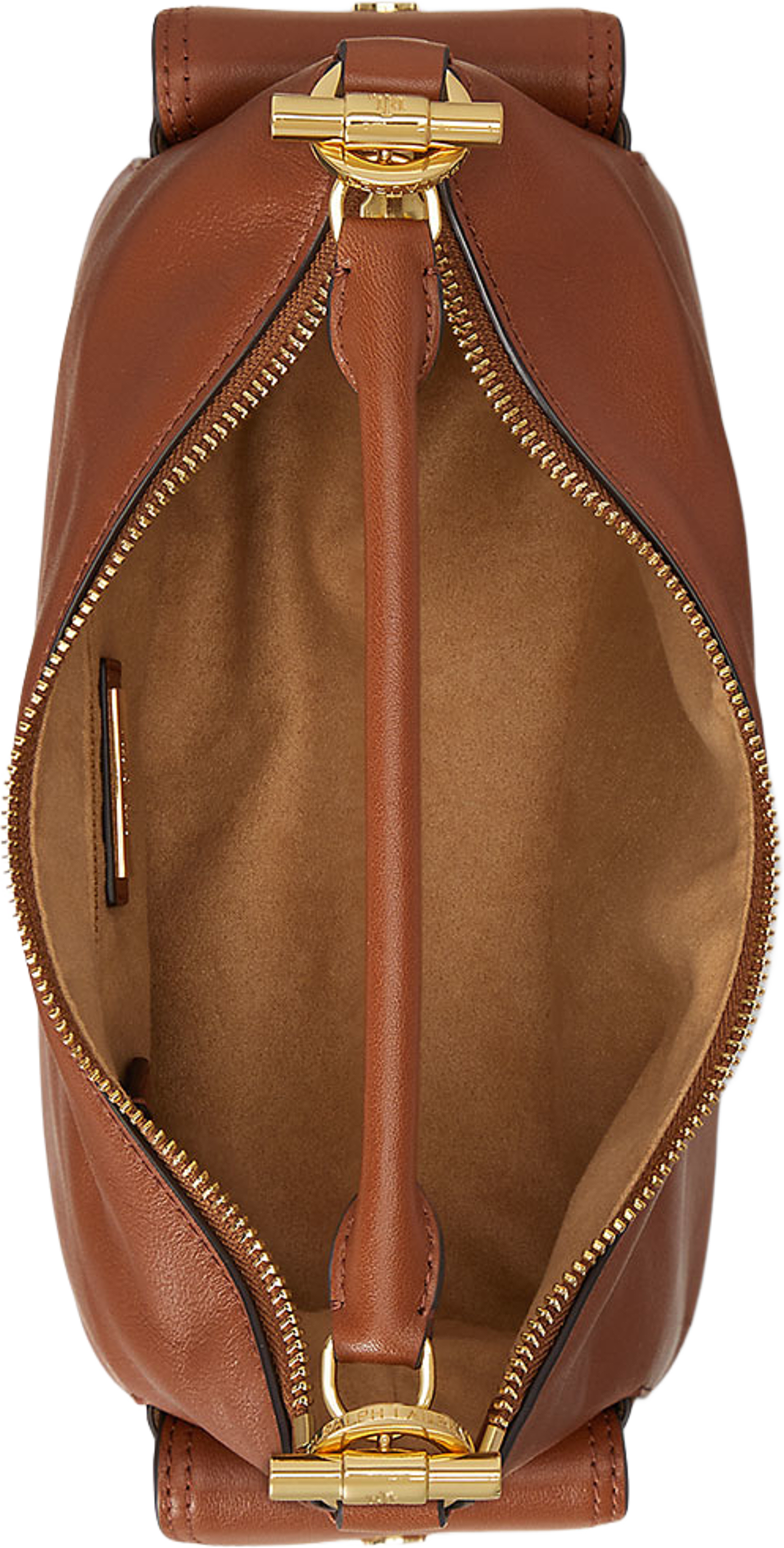 Nappa Leather Small Blaike Shoulder Bag, från Lauren Ralph Lauren, i färgen Lauren Tan. Klicka för att öppna bilden i stort format