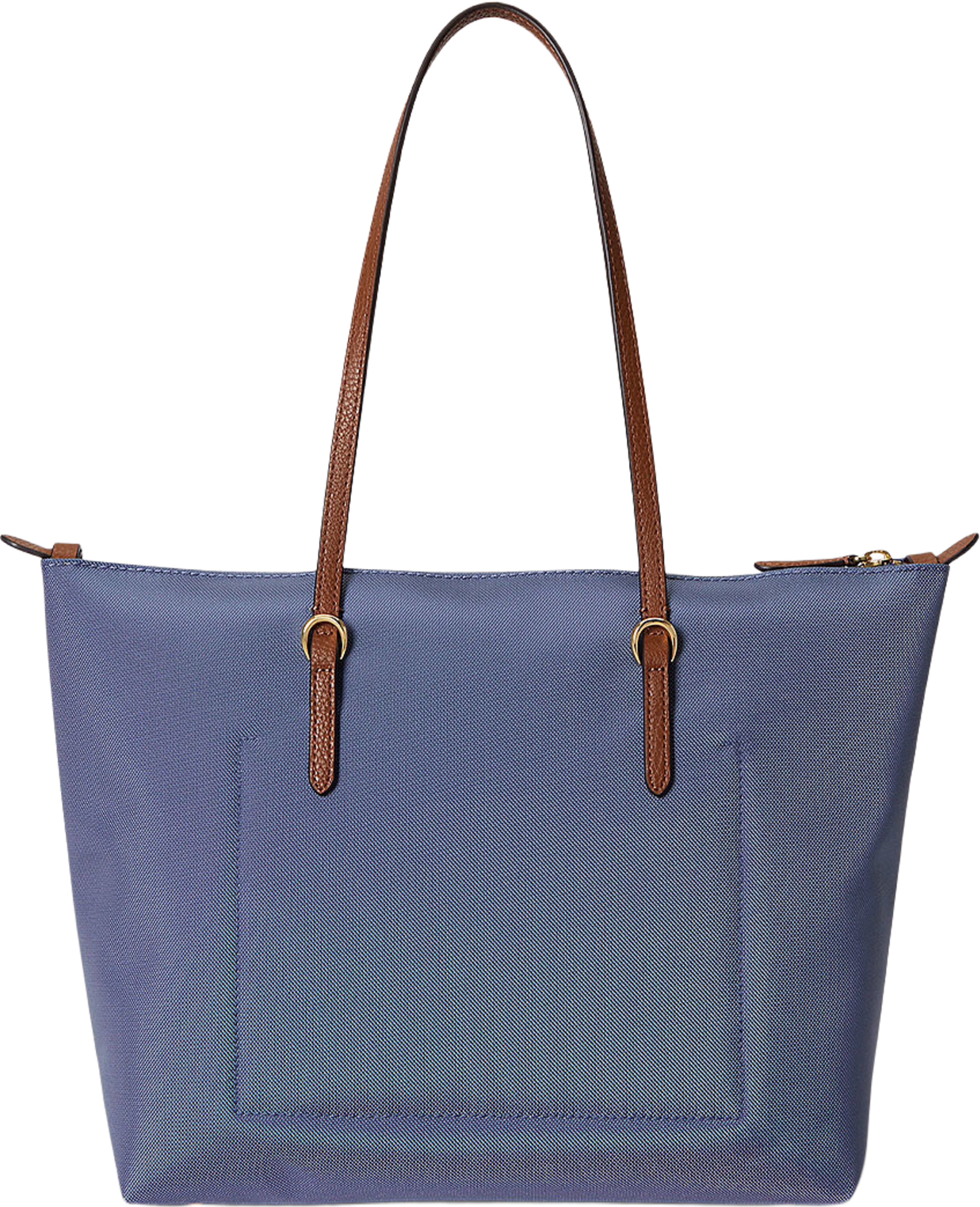Nylon Medium Keaton Tote, från Lauren Ralph Lauren, i färgen Carson Blue/Lauren Tan. Klicka för att öppna bilden i stort format
