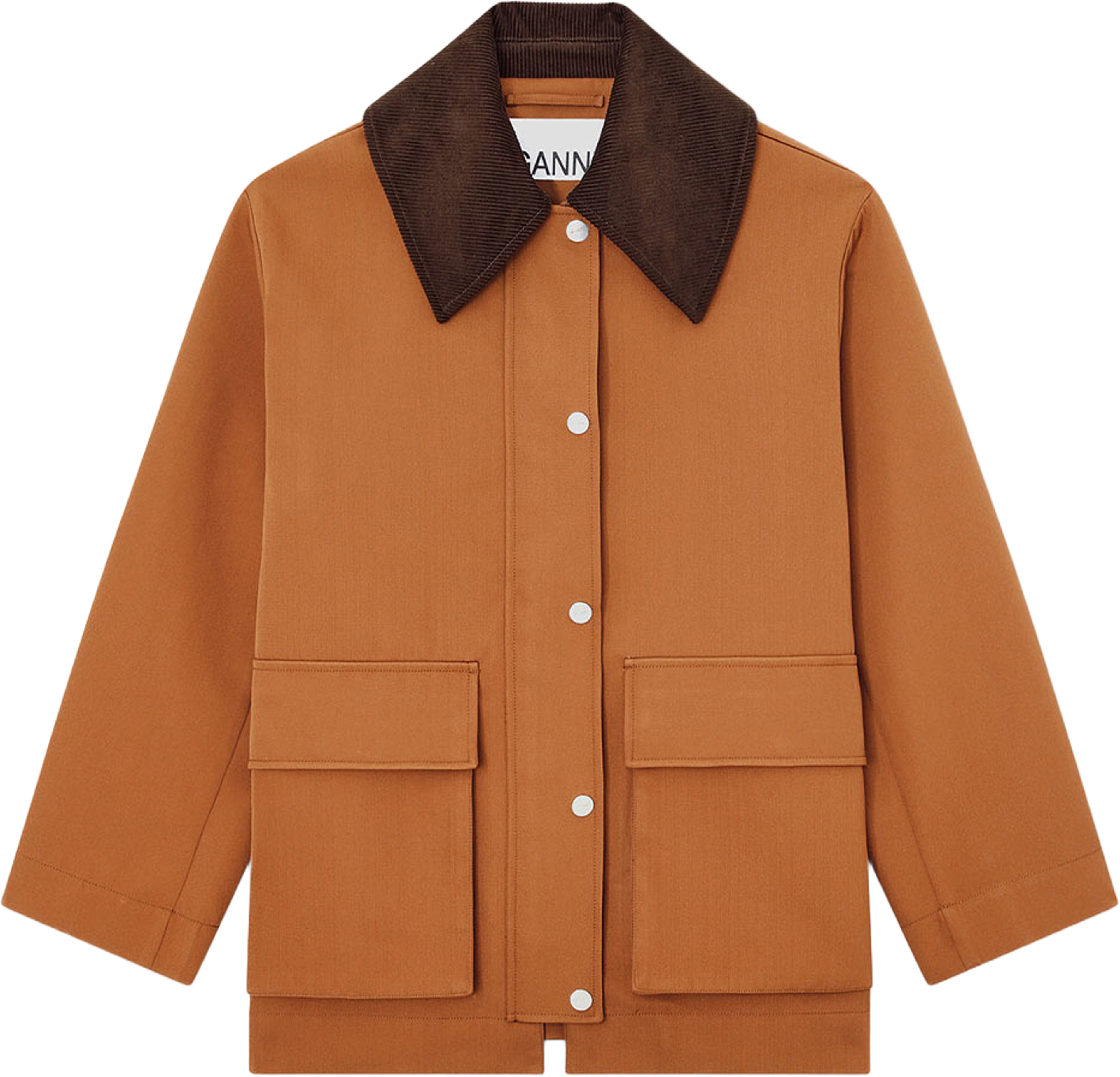 Heavy Twill Jacket, från GANNI, i färgen Cinnamon Swirl. Klicka för att öppna bilden i stort format