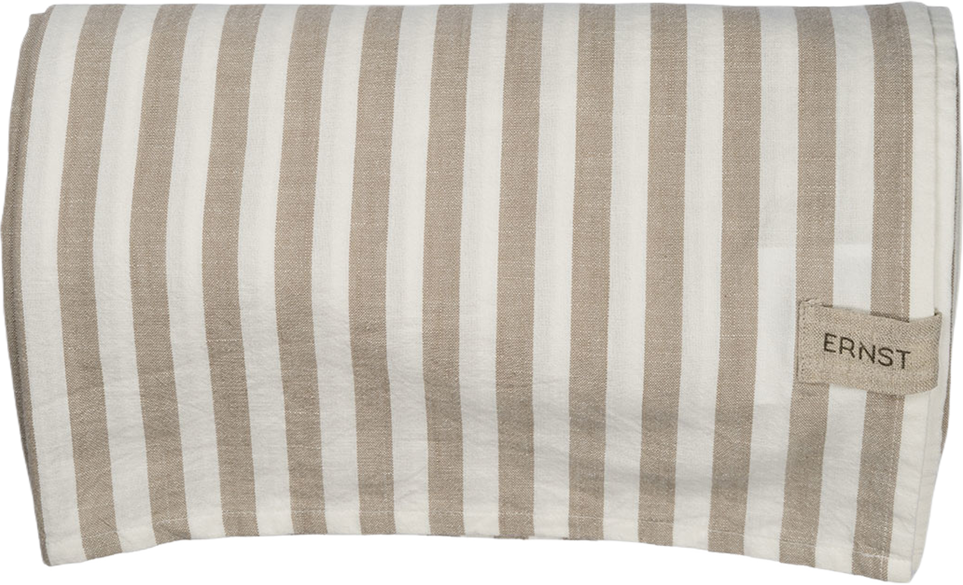Duk Bred rand, från ERNST, i färgen Beige/Vit. Klicka för att öppna bilden i stort format