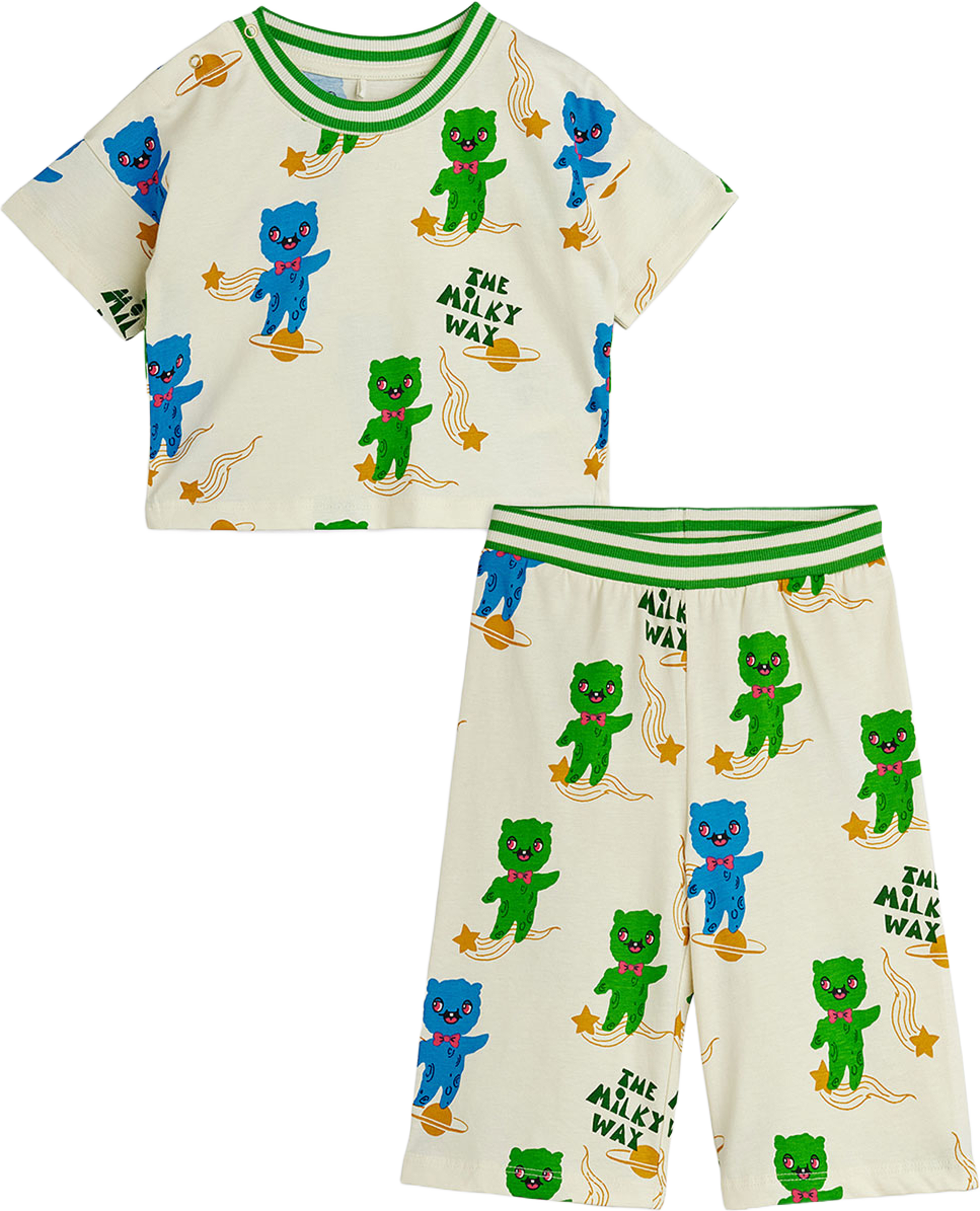 Aliens Prints Set, från Mini Rodini, i färgen Off-white. Klicka för att öppna bilden i stort format