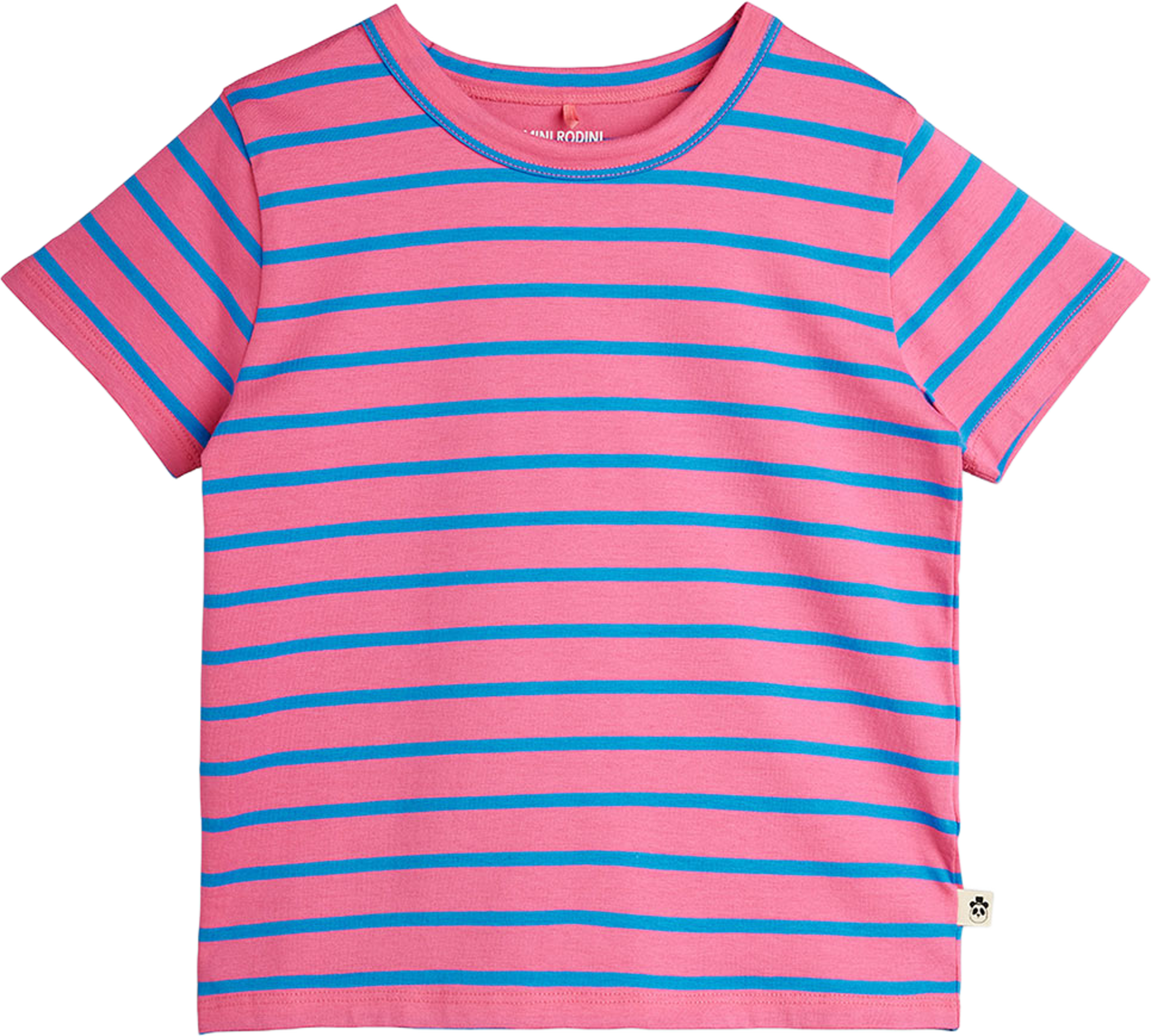 Stripe T-Shirt, från Mini Rodini, i färgen Pink. Klicka för att öppna bilden i stort format