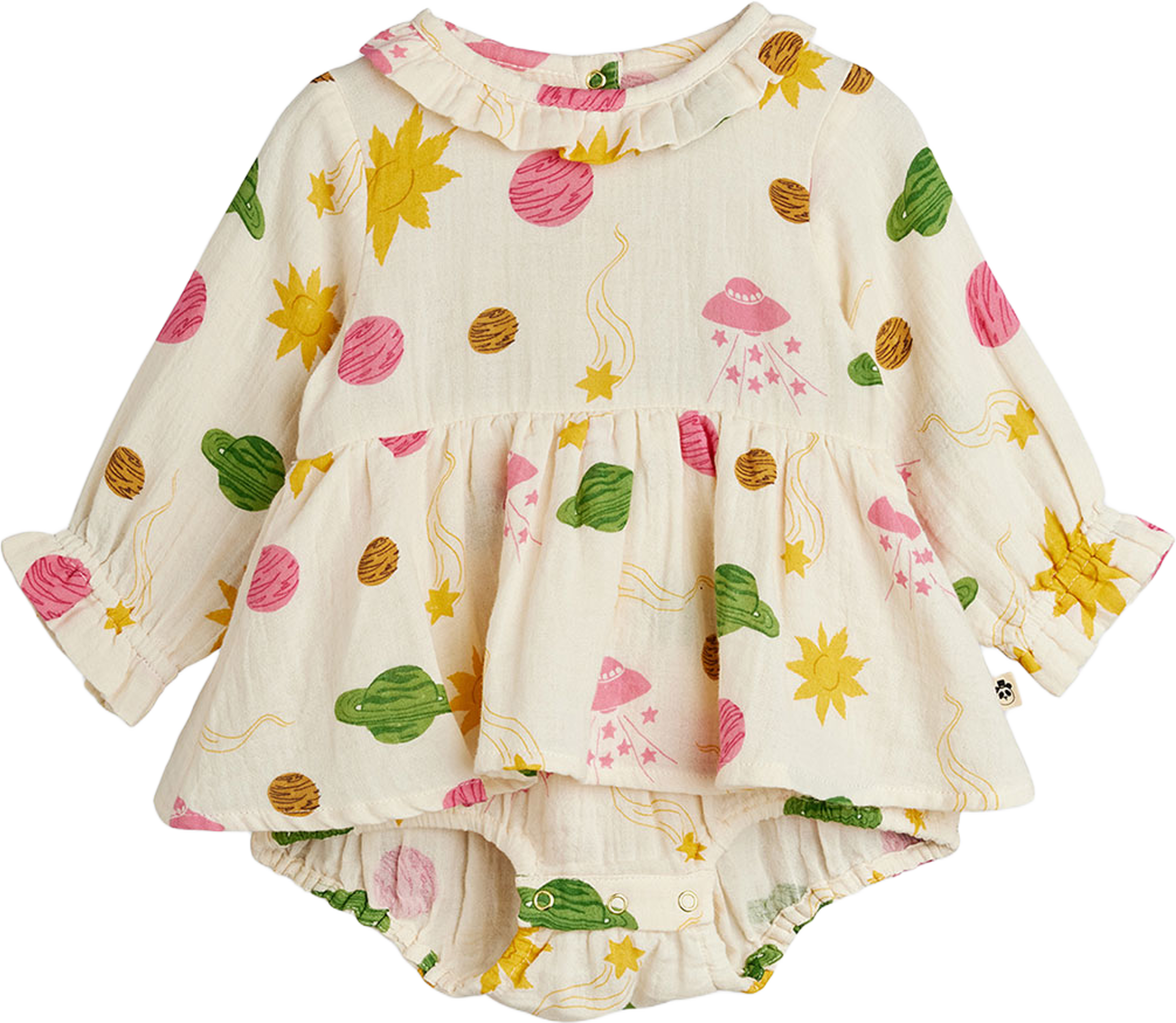 Space Muslin Body, från Mini Rodini, i färgen Off-white. Klicka för att öppna bilden i stort format